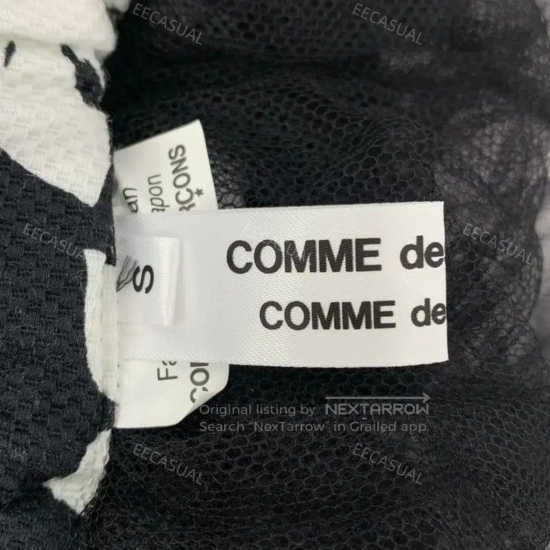 Comme des Garcons Comme Des Garcons size S Black and White Floral Printed Tu Size 23" - 8 Thumbnail