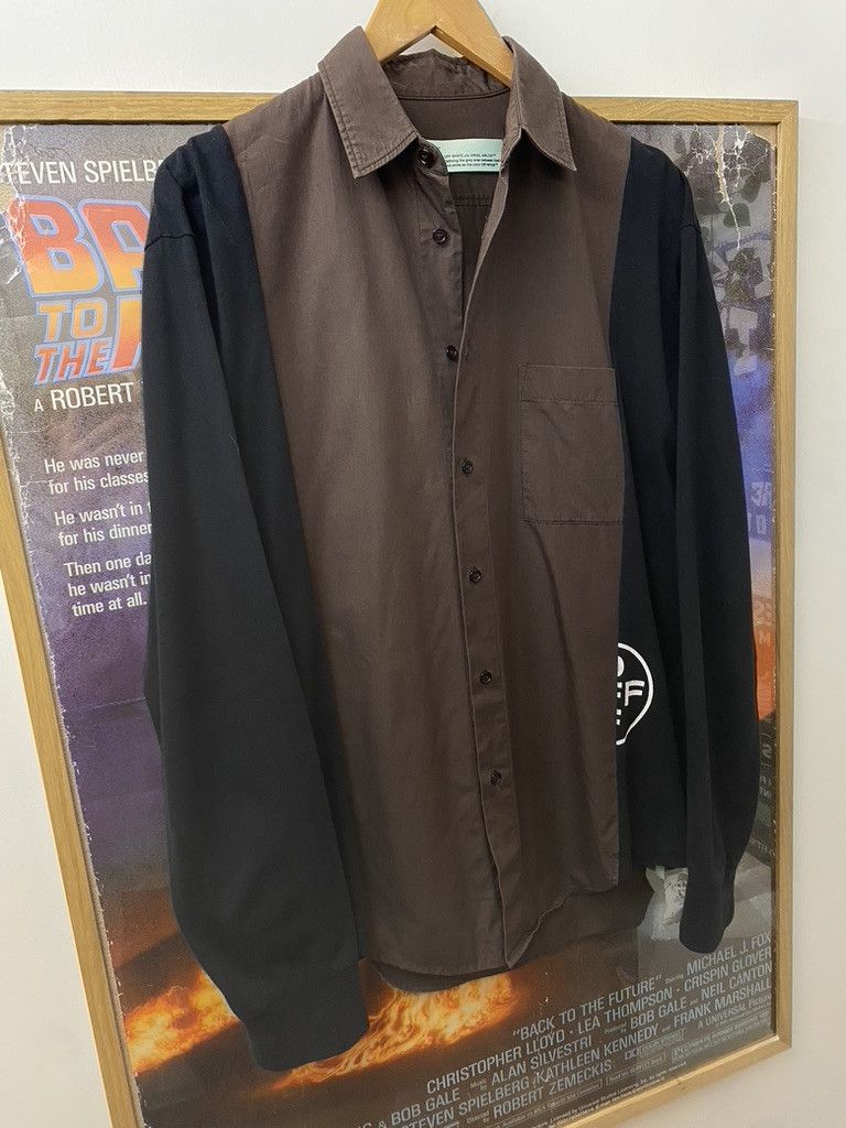 Off-White FW2018 Off-White c/o Virgil Abloh Panelled Long Sleeve Shirt Size US M / EU 48-50 / 2 - 6 Thumbnail