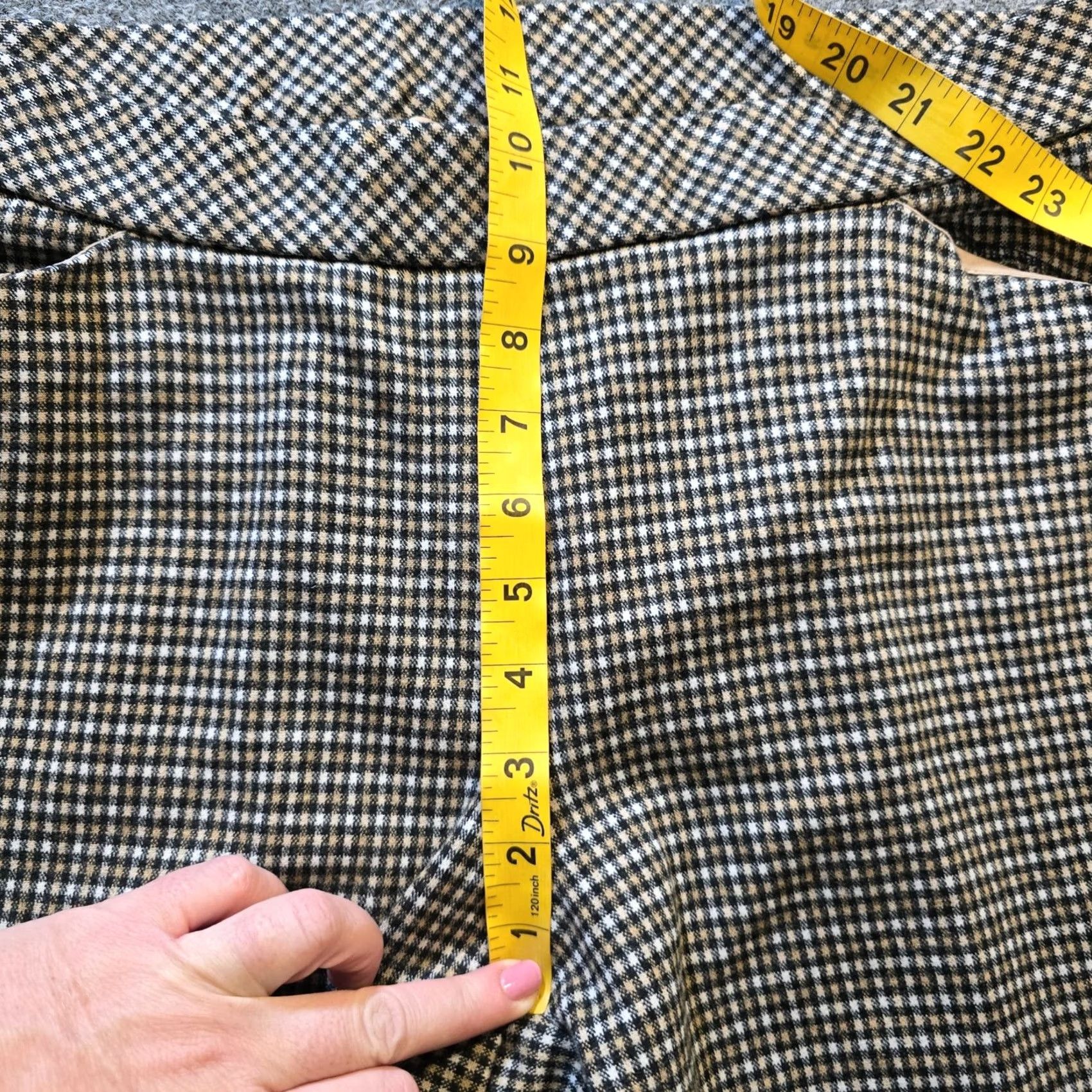 J. Jill J Jill Pants Womens Medium Black Plaid Ponte Slim Leg Stretchy Casual Career Shirt? Size 32" / US 10 / IT 46 - 6 Thumbnail