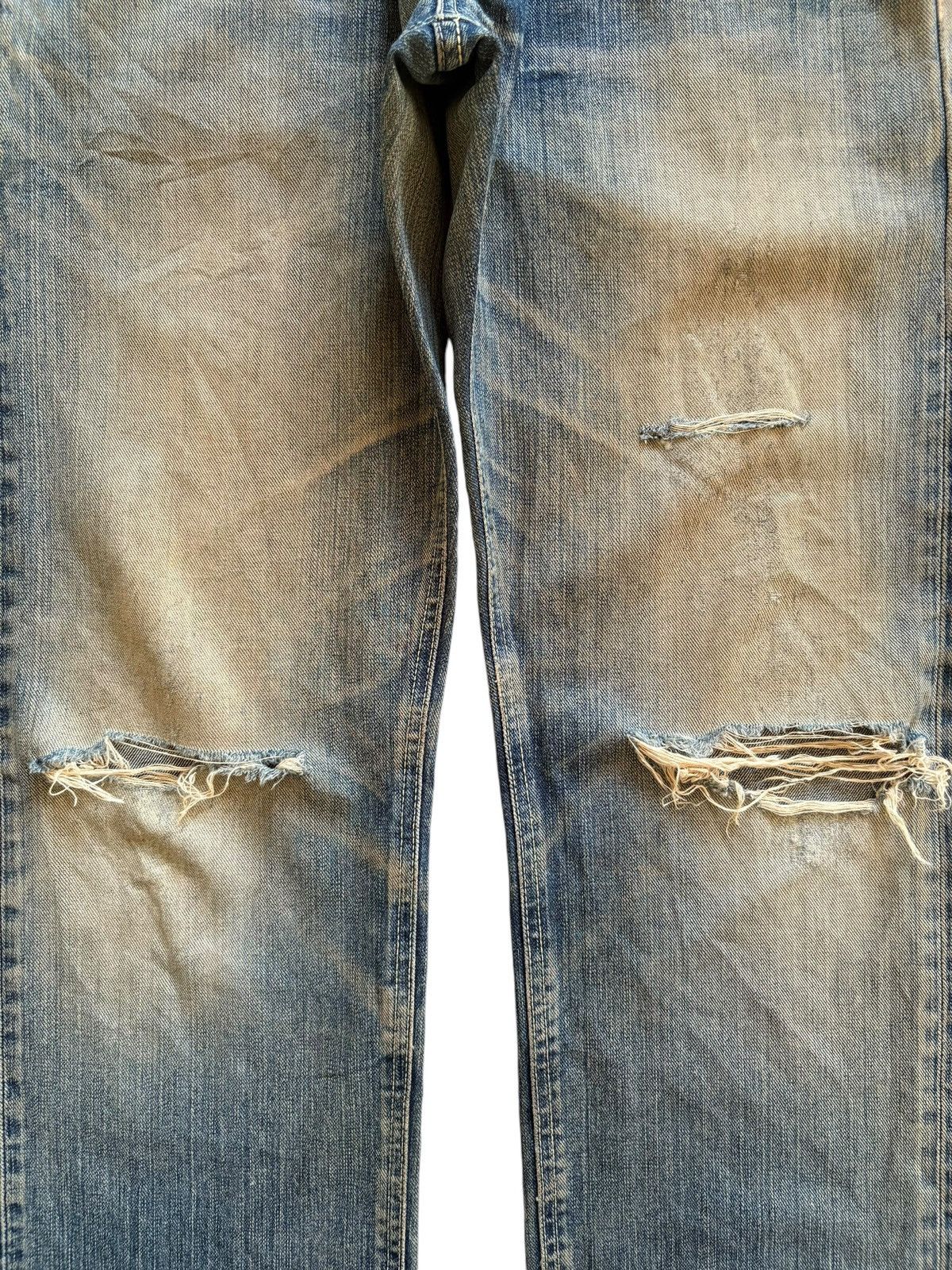 Lee Vintage Japanese Lee Riders Mud Wash Distress Baggy Jeans Size US 34 / EU 50 - 5 Thumbnail