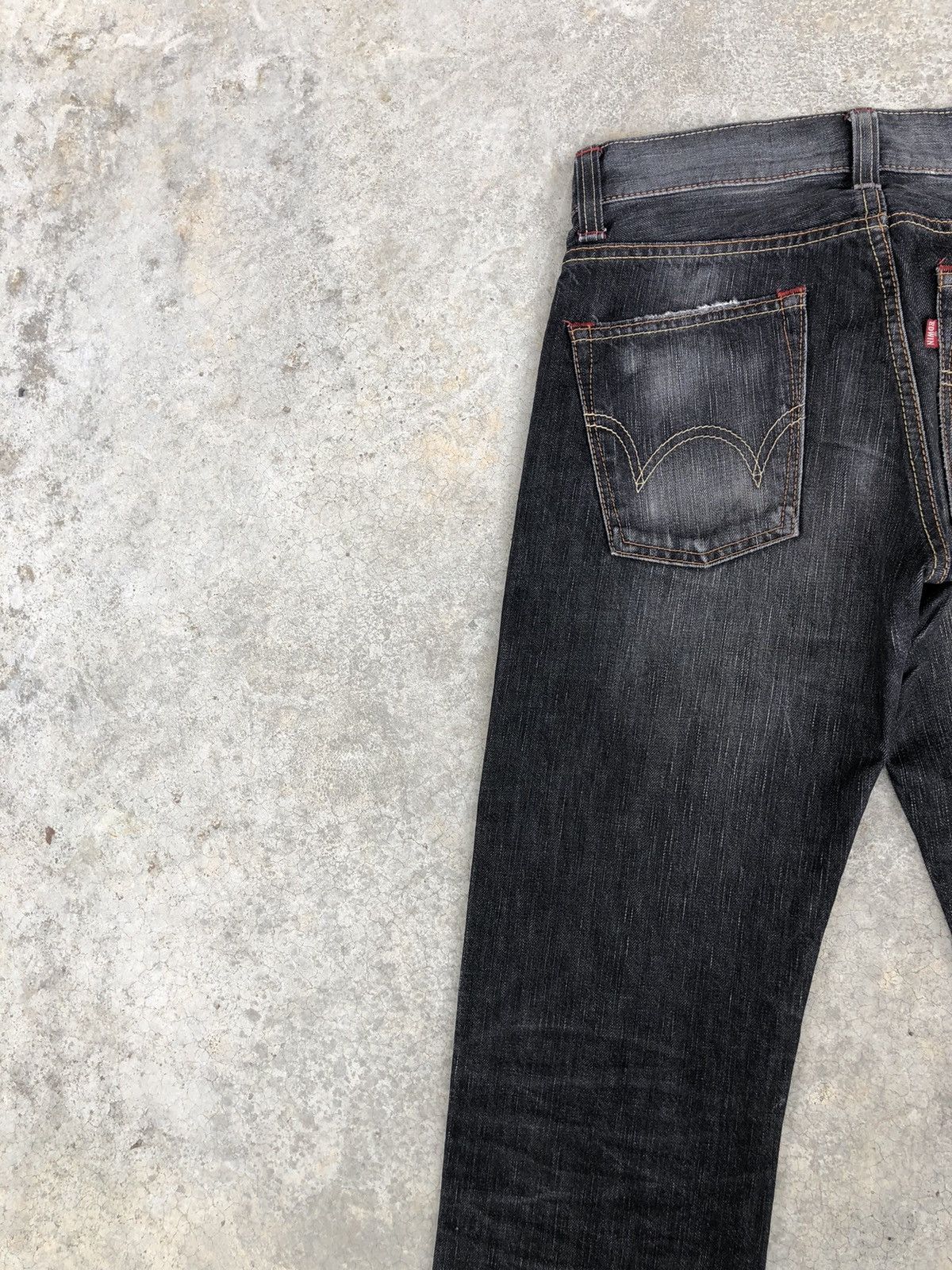 If Six Was Nine Japanese Edwin Flared Jeans Distressed Jeans 512 Size US 29 - 9 Thumbnail