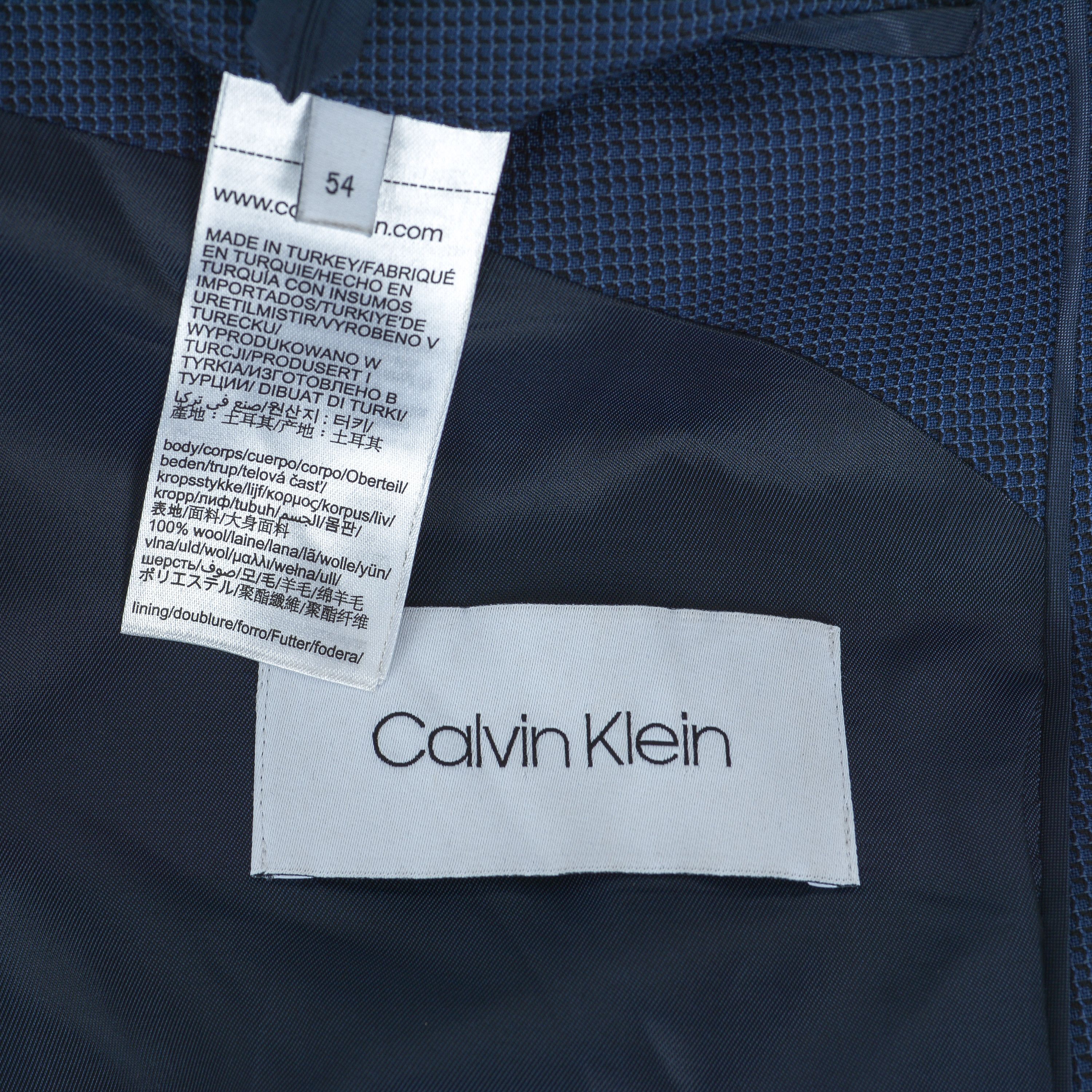 Calvin Klein W17 Fitted UK 44 US Blazer EU 54 Pattern Jacket Coat Wool XL Size 44R - 6 Thumbnail