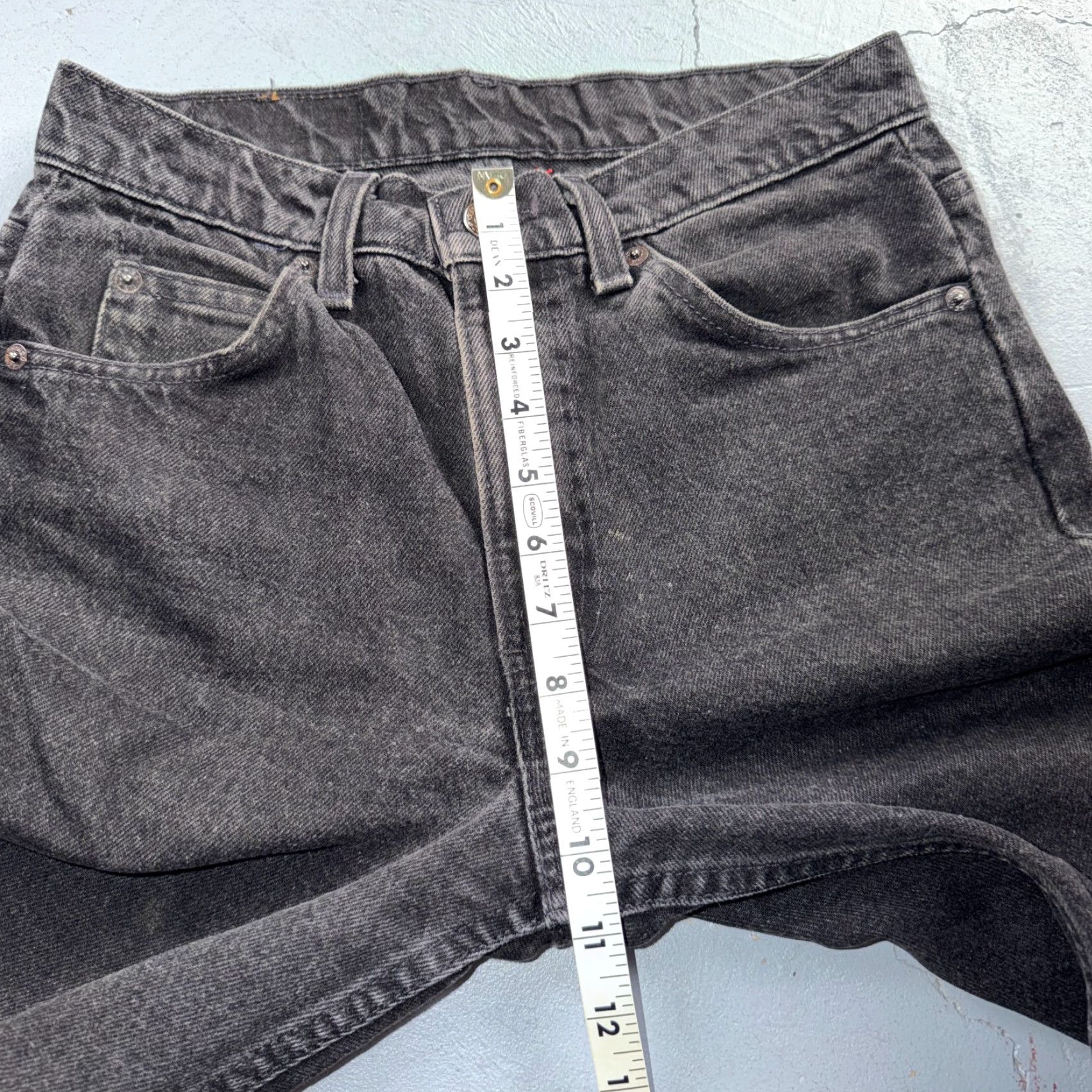 Levi's VINTAGE Levi's 505 Jeans Black 29x32 90s 40505 Orange Tab USA 1990s 5-Pocket Design Mens Jeans Regular Straight Size US 29 - 7 Thumbnail