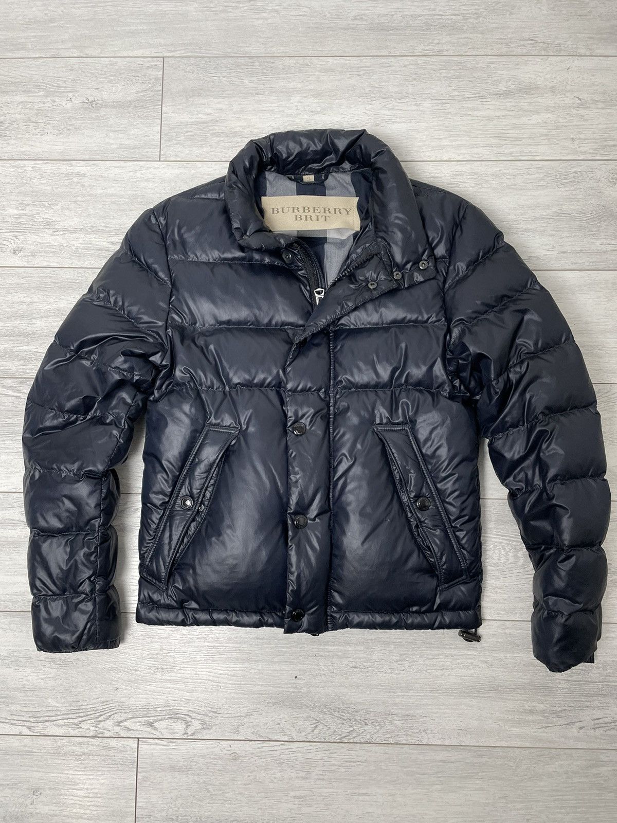 Burberry Burberry Brit Down Navy Blue Nova Check Size XS/S Size US XS / EU 42 / 0 - 3 Thumbnail