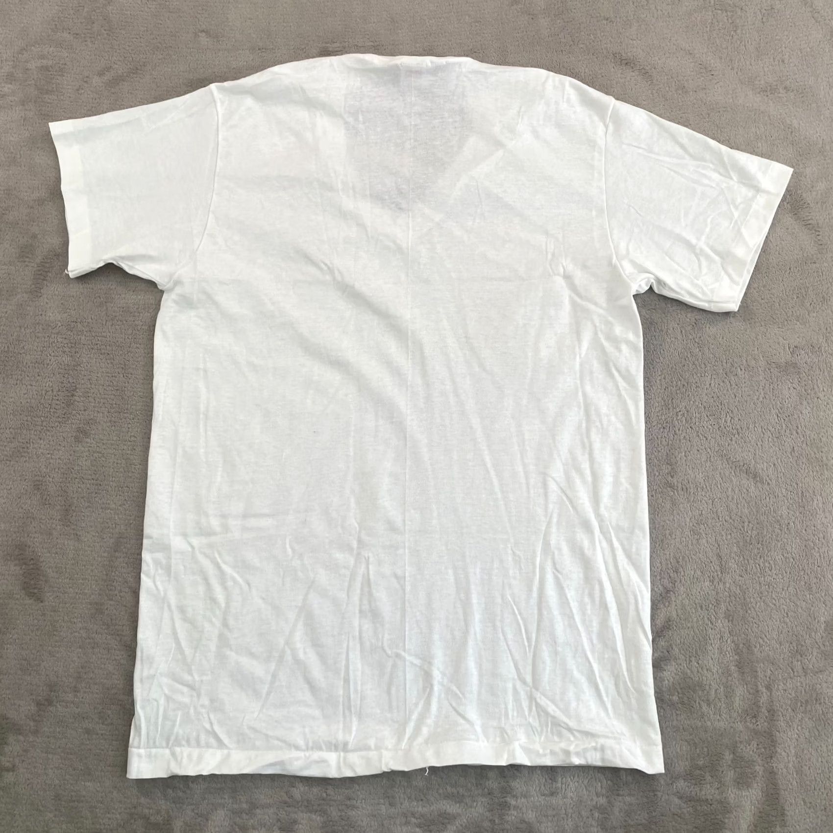 Hanes VINTAGE Hanes T Shirt White Cotton V-Neck 80s 70s USA Men M Single Stitch Shirt Mens Size US M / EU 48-50 / 2 - 5 Thumbnail