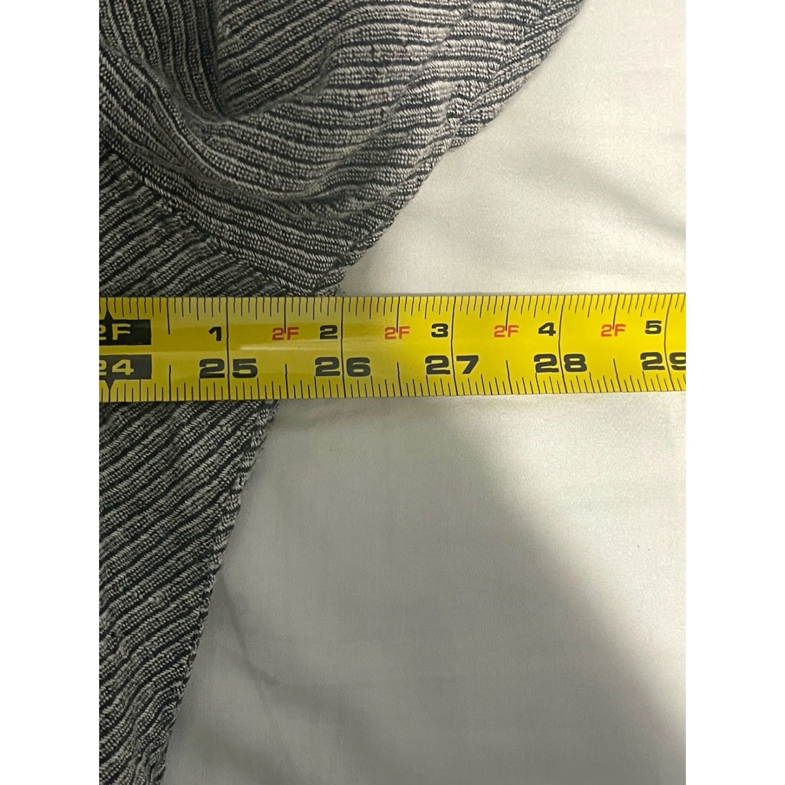 FLAX FLAX Shirt L Gray 100% Linen Button-Up Nautical Feminine Pockets Wrinkle-Resistant Classic Round Neck Long Sleeve Striped Designer Womens Size L / US 10 / IT 46 - 4 Thumbnail