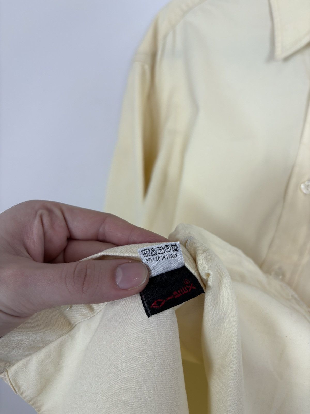 Avirex Vintage Avirex USA Ivory Yellow Button Up Long Sleeve Shirt Size US L / EU 52-54 / 3 - 14 Thumbnail