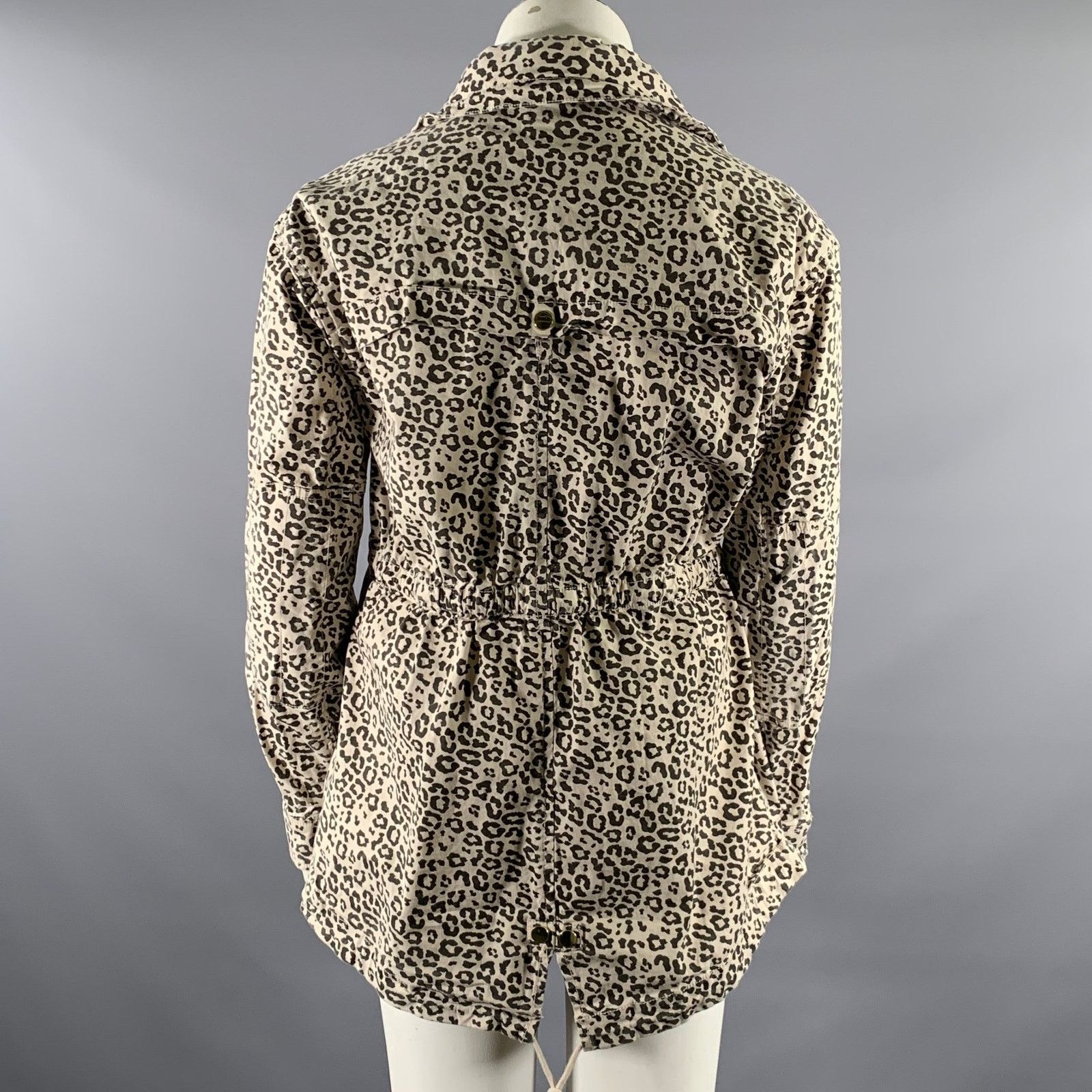 ATM ATM Size L White Black Cotton Blend Leopard Cargo Jacket Size L / US 10 / IT 46 - 3 Thumbnail