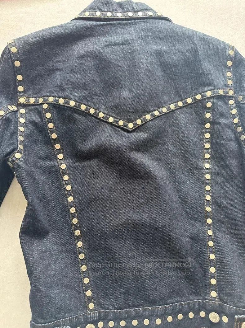 Dries Van Noten Dries Van Noten Men's Studded Denim Jacket. Size US L / EU 52-54 / 3 - 5 Thumbnail