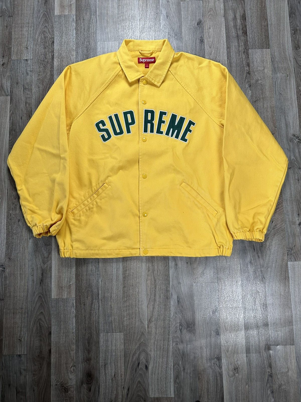 Supreme Arc Denim Coaches Jacket Yellow M - POIZON