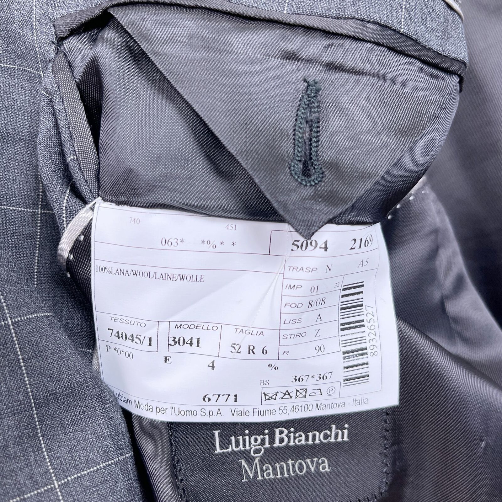 Luigi Bianchi Luigi Bianchi Mantova Ermenegildo Zegna Sport Coat Gray 46R Size 46R - 10 Thumbnail