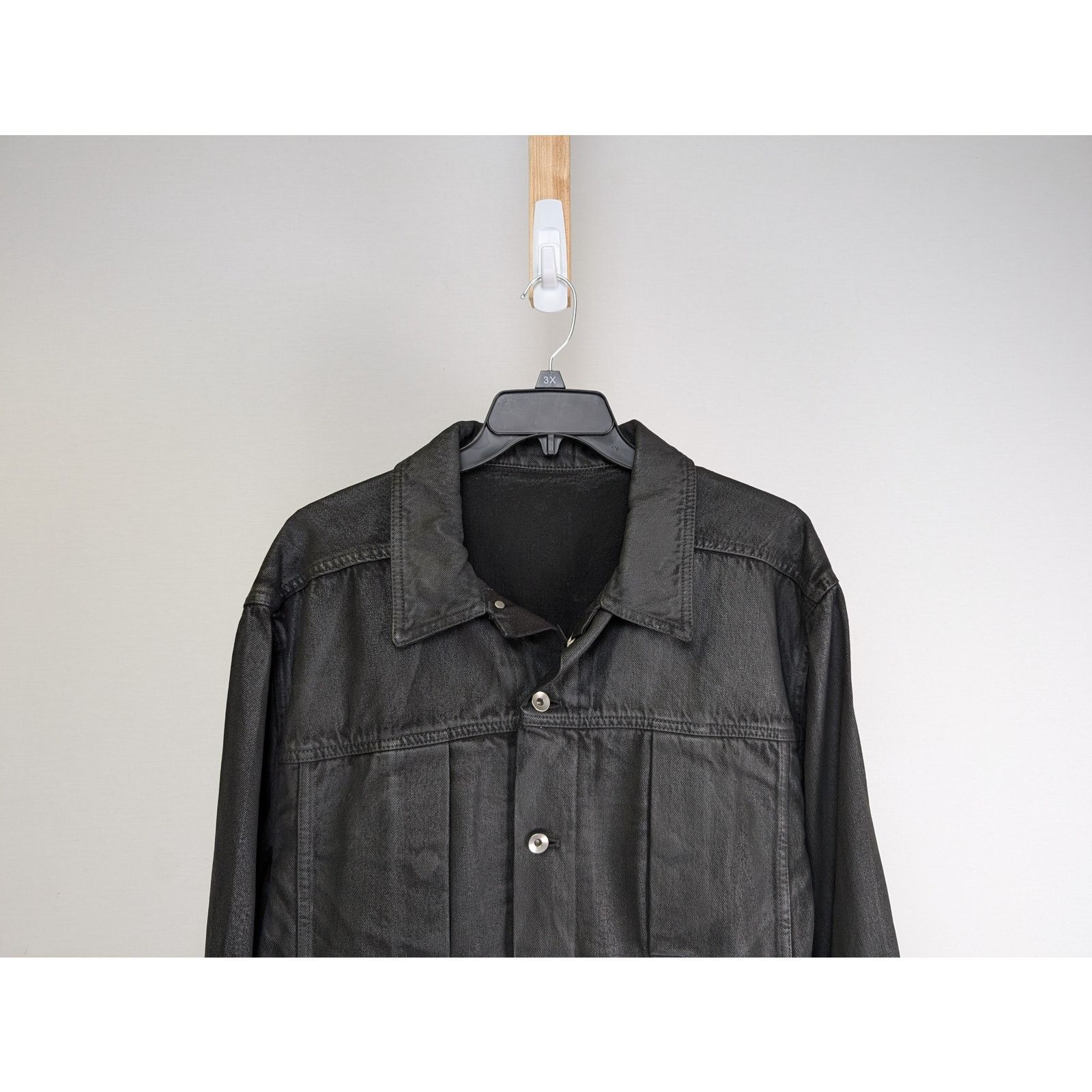 Rick Owens o1rshd1 Lido Worker Jacket in Black Wax Size US L / EU 52-54 / 3 - 5 Thumbnail