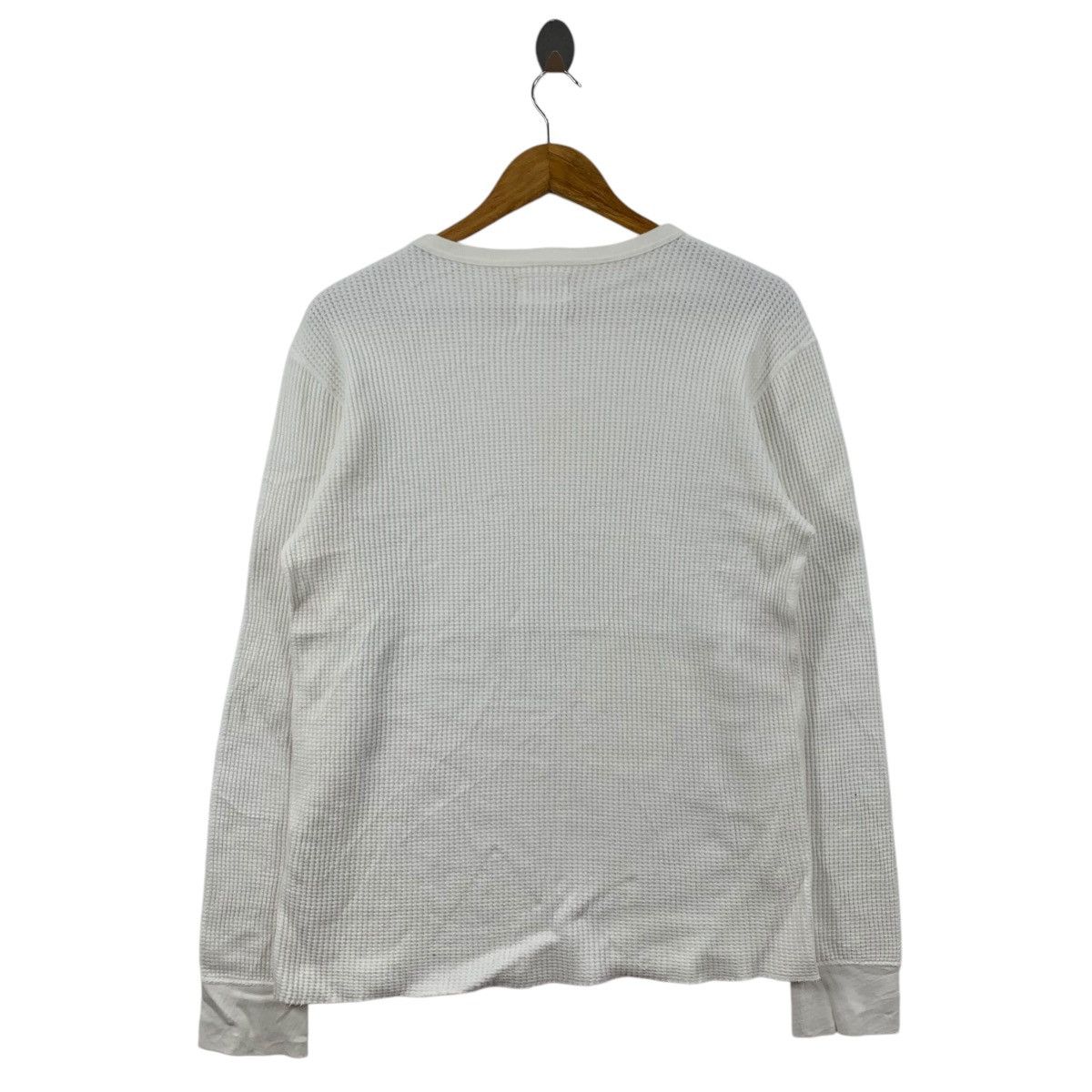 Beams Plus BEAMS Japanese Brand Plain White Waffle Style Sweatshirt Size US M / EU 48-50 / 2 - 2 Thumbnail