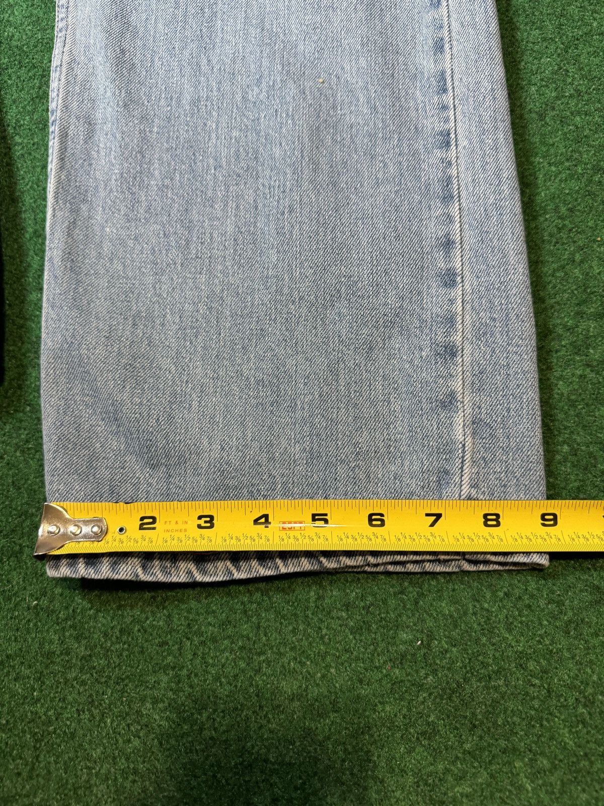 Levi's Vintage Clothing Vtg Y2K Levi’s 577 Low Rise Loose Fit Light Wash Baggy Jeans Size 33" - 9 Thumbnail