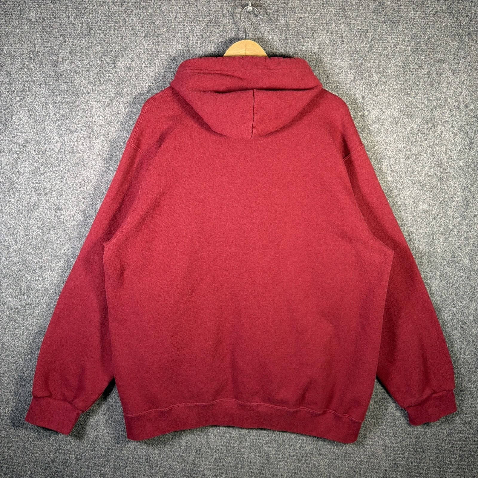 Nike Vintage Nike Center Swoosh Hoodie Red Mens XL 90s Y2K Baggy Size US XL / EU 56 / 4 - 8 Thumbnail
