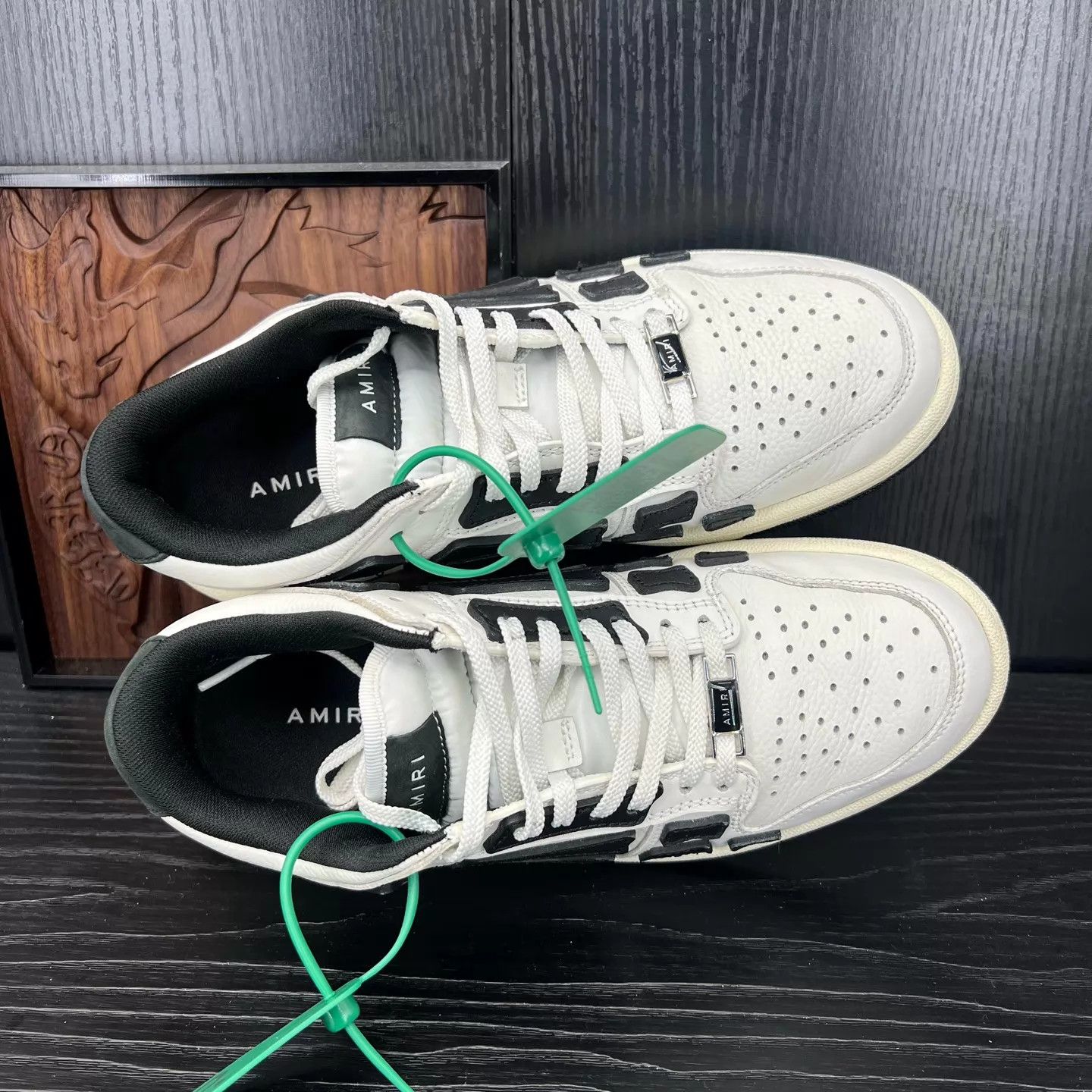 Amiri AMIRI Skel-Top Black & White Sneakers Size US 8.5 / IT 38.5 - 6 Thumbnail