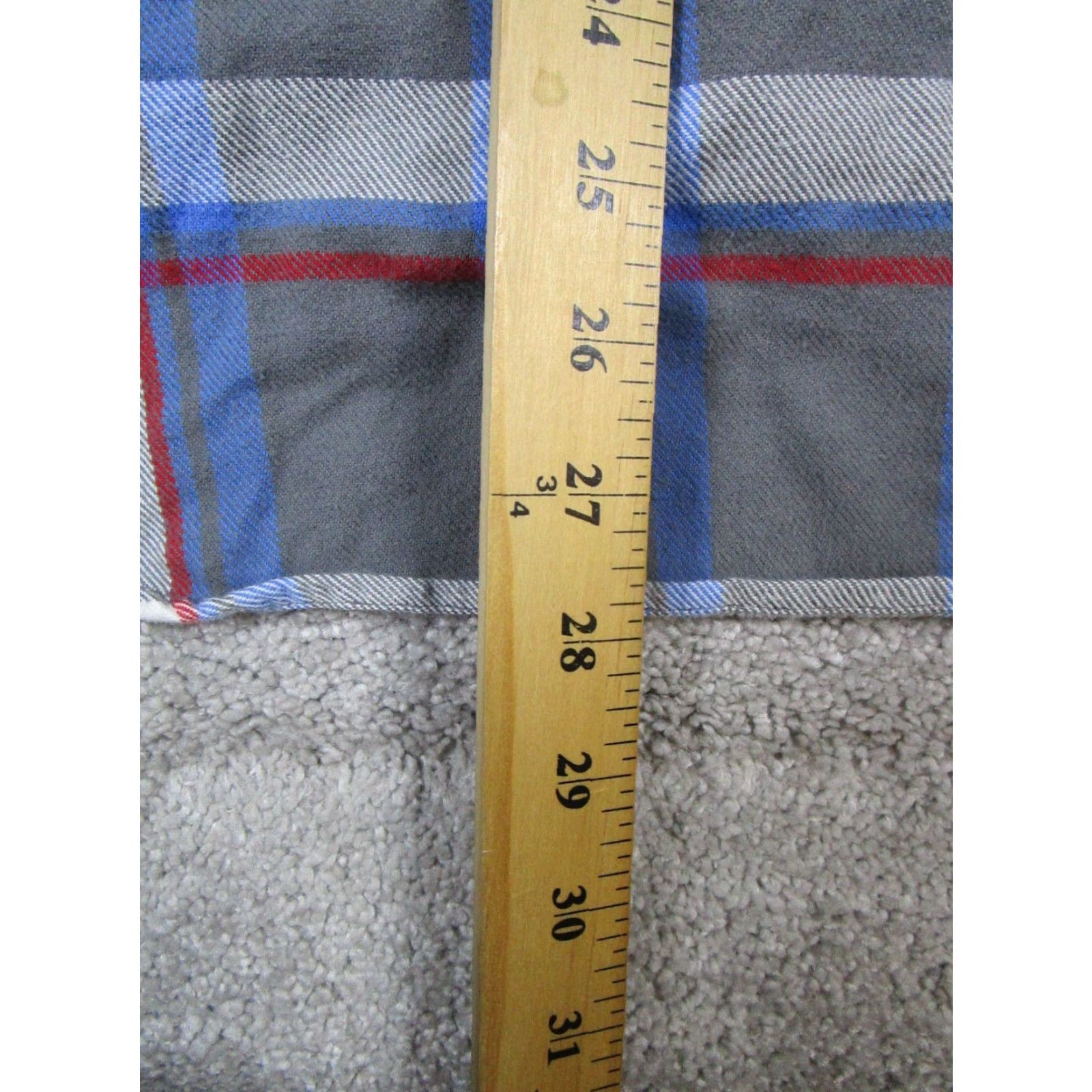Bonobos Bonobos Flannel Shirt Mens Gray Blue Red Medium Cotton Button Up Size US M / EU 48-50 / 2 - 8 Thumbnail