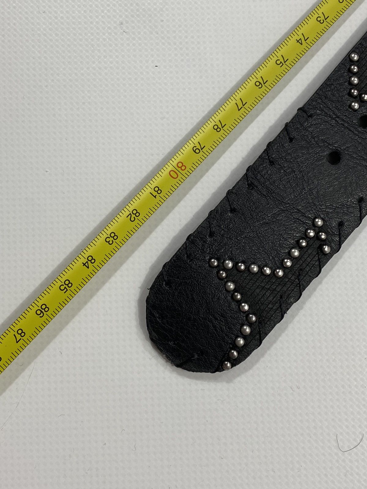 Vintage 🔥LASTDROP🔥 Y2K Avant Garde Stars Studded Opium Leather Belt Size ONE SIZE - 4 Thumbnail