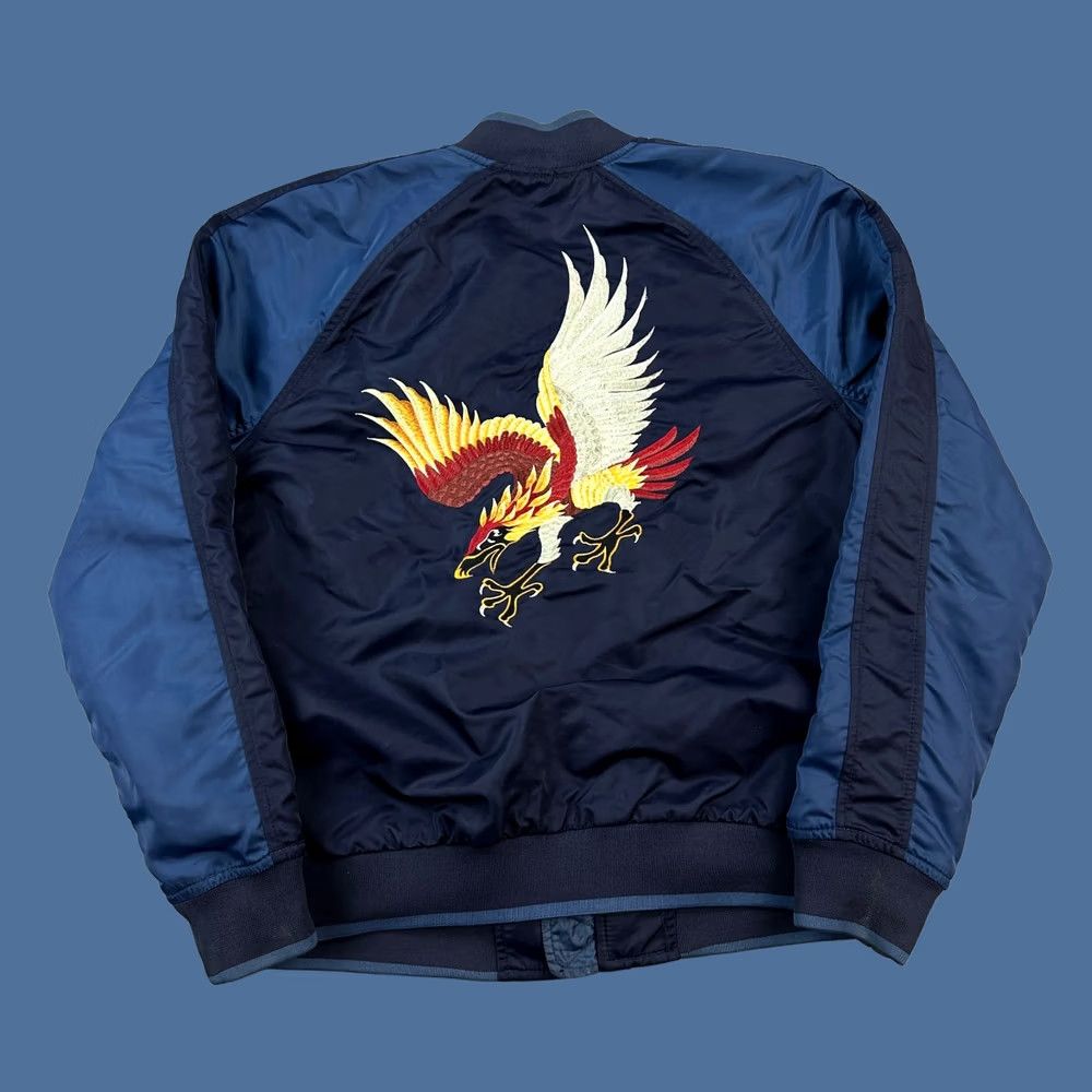 Gap Gap Souvenir Bomber Jacket Mens M Blue Full Zip Tapestry Japan Sukajan Vintage Size US M / EU 48-50 / 2 - 1 Thumbnail