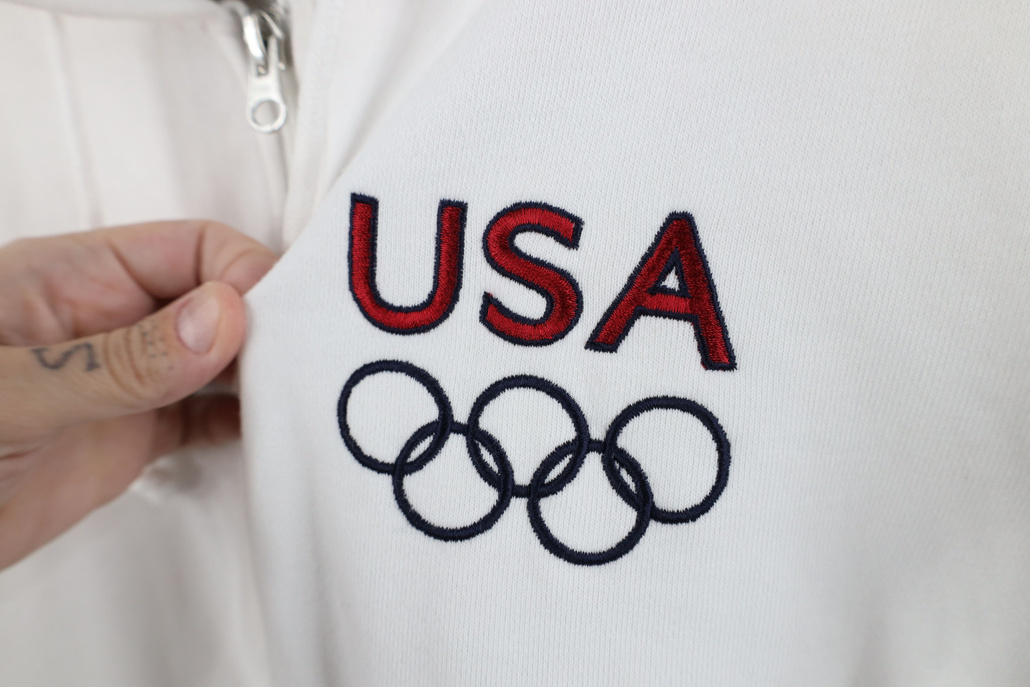 Vintage Vintage Roots Olympics Team USA Full Zip Hoodie Sweatshirt Size XL / US 12-14 / IT 48-50 - 5 Thumbnail