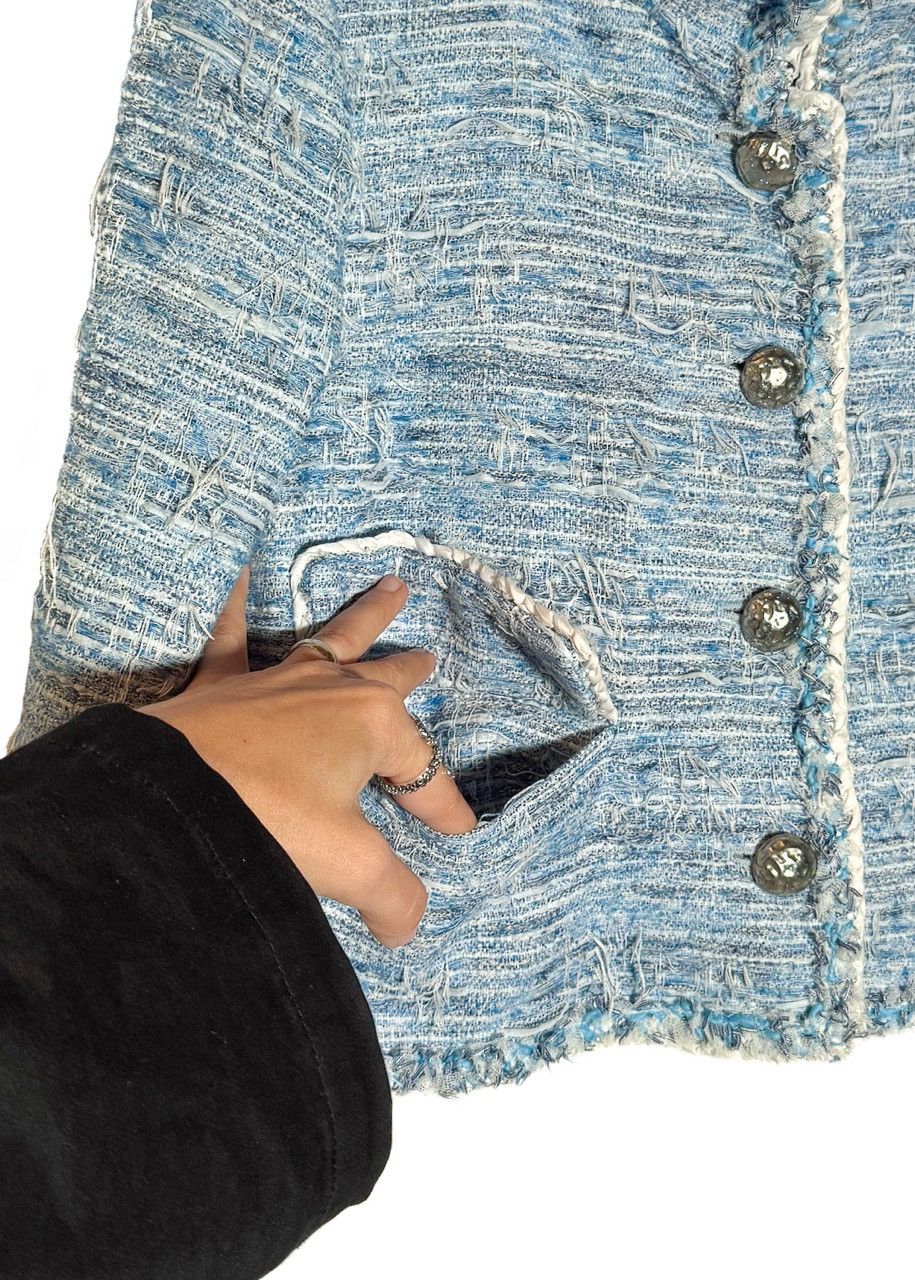 Chanel Chanel SS15 Blue Fantasy Tweed Short Jacket Size M / US 6-8 / IT 42-44 - 3 Thumbnail