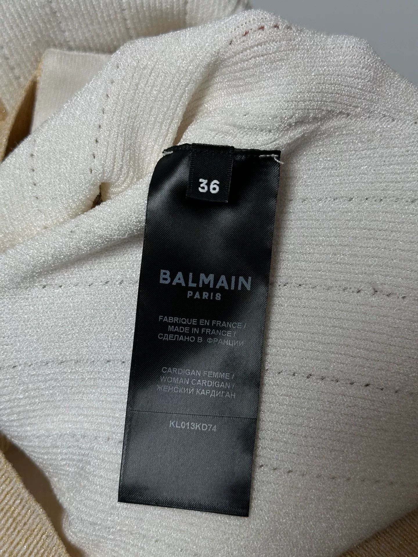 Balmain Balmain Platinum Button V-Neck Knit Cardigan Size US M / EU 48-50 / 2 - 4 Thumbnail
