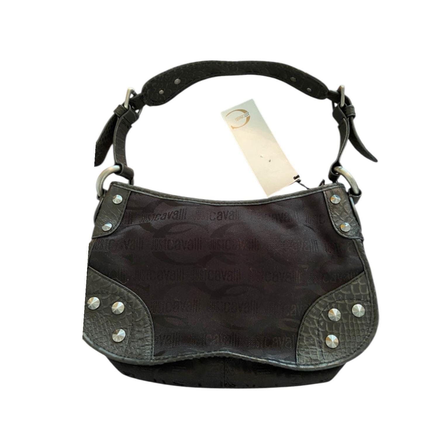 Roberto Cavalli The Cavalli Leather And Canvas Mini Baguette Bag Size ONE SIZE - 4 Thumbnail