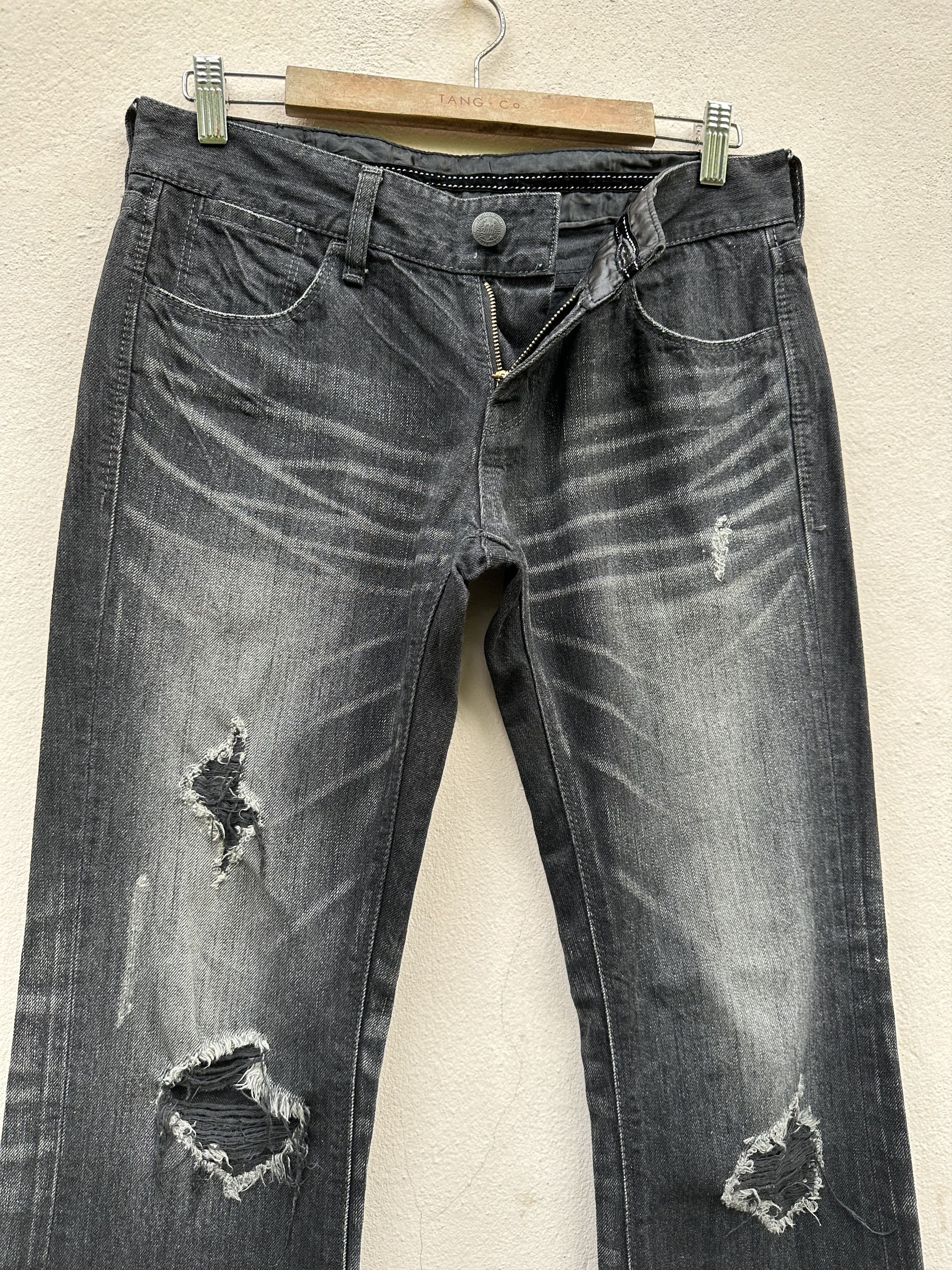 Murder License Japanese Brand Murder License Flare Rips Denim Jeans Size US 33 - 4 Thumbnail