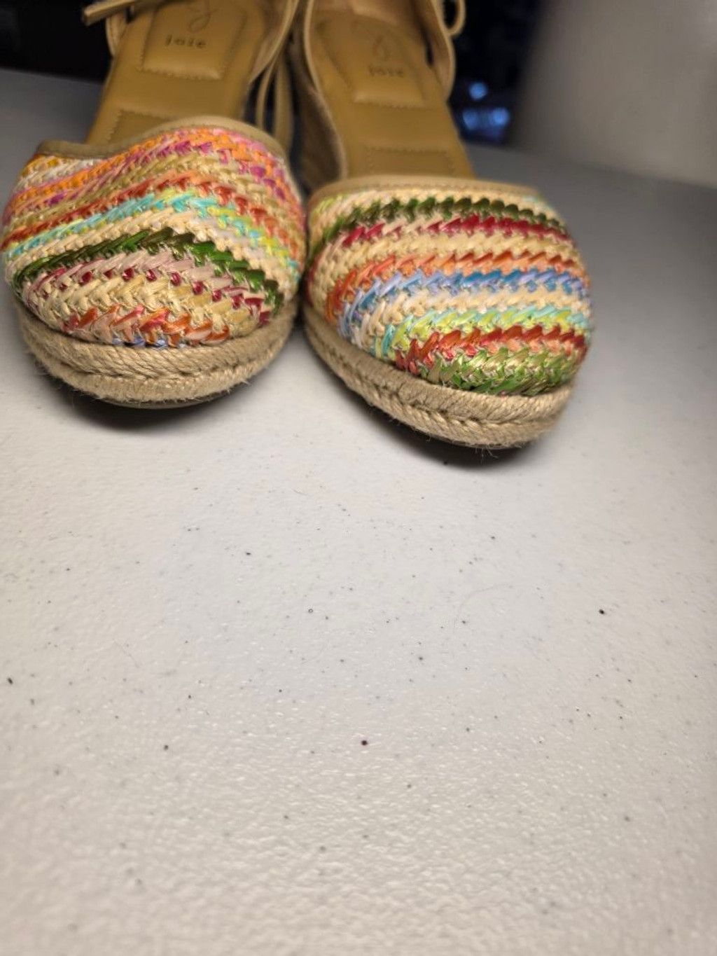 Joie Joie Rainbow Raffia Espadrille Wedge Sandals Size 9.5M Coast Size US 9.5 / IT 39.5 - 6 Thumbnail