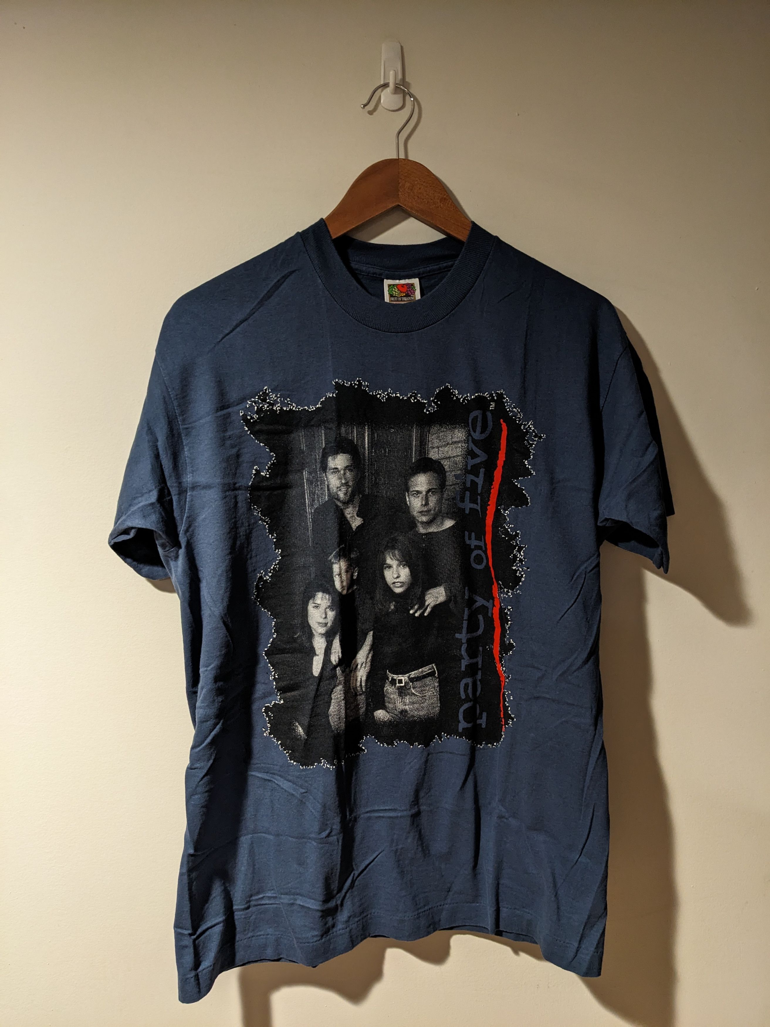 Fruit Of The Loom × Vintage Vintage 1991 Party of Five TV Show Comedy Blue Large T-Shirt Size US L / EU 52-54 / 3 - 1 Thumbnail