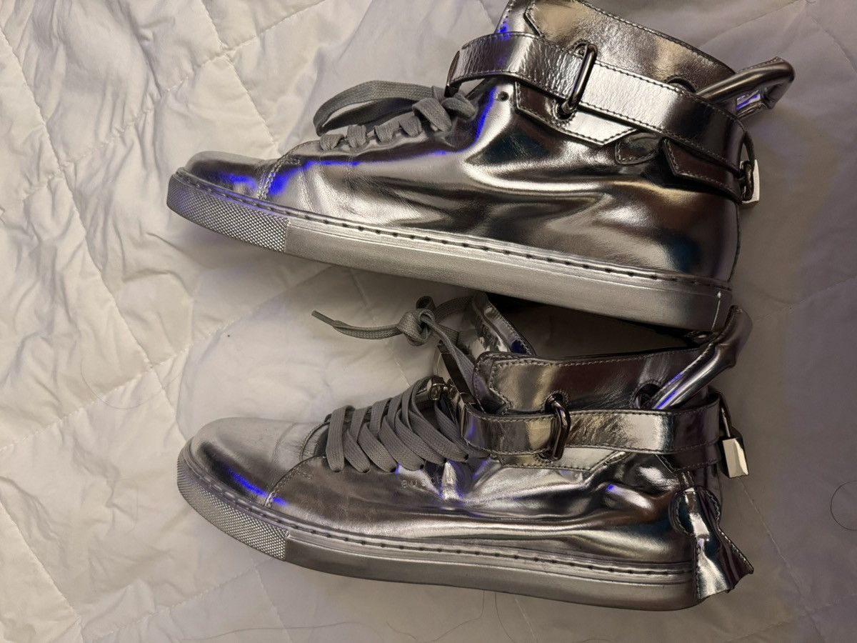 Buscemi BUSCEMI Silver metallic Lock High-Top Sneakers Size 9 US Size US 9 / EU 42 - 8 Thumbnail