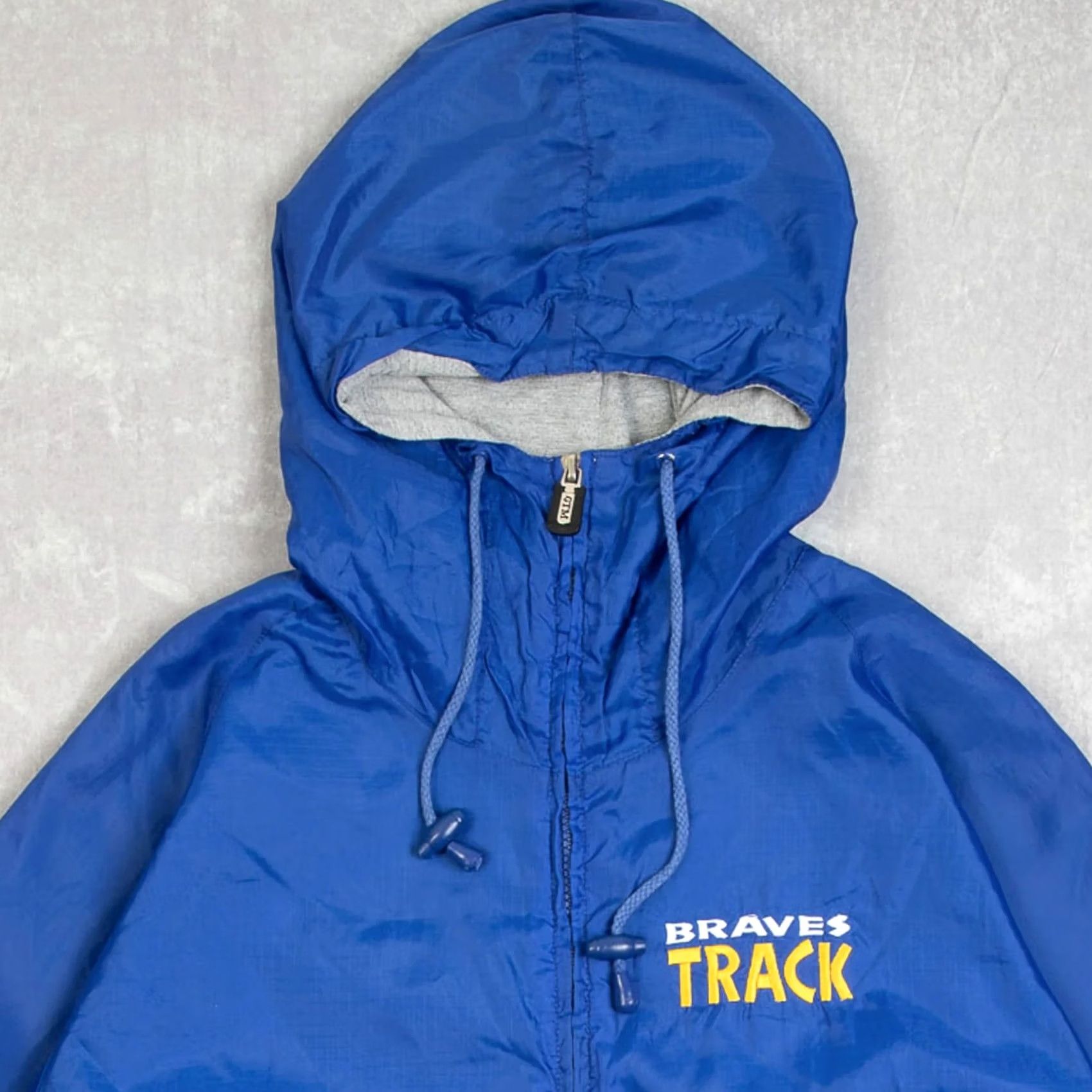 Vintage Vintage Braves Track Hooded Jacket Medium Mens Blue Windbreaker Size US M / EU 48-50 / 2 - 3 Thumbnail