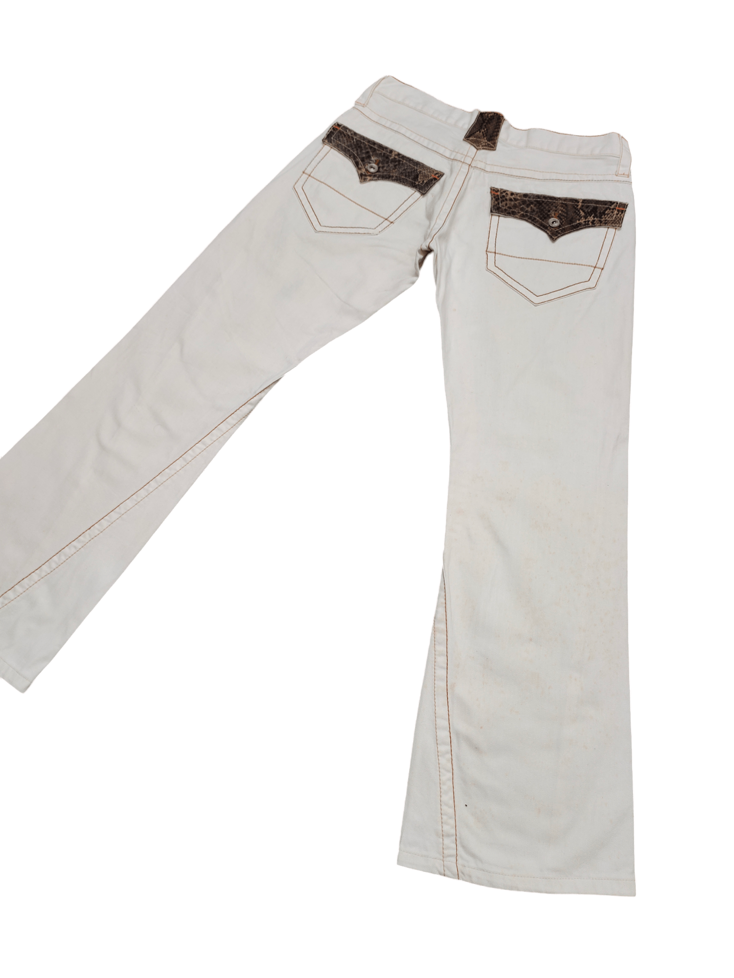 If Six Was Nine Flare Jeans Semantic Design Pyton Trim Rusty Denim Bootcut Size US 34 / EU 50 - 1 Thumbnail