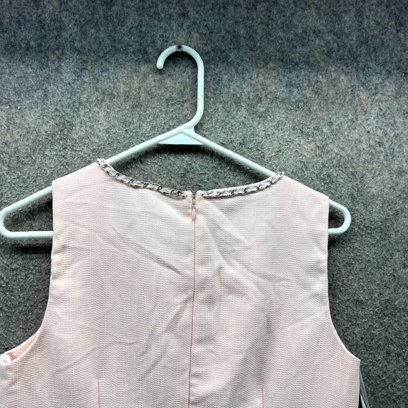 Karl Lagerfeld Karl Lagerfeld Dress Womens L Pink Sleeveless Tweed Pearl Trim Pencil Elegant Size L / US 10 / IT 46 - 3 Thumbnail