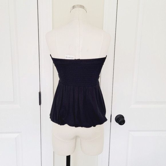 Bebe Strapless Smocked Sweetheart Bubble Hem Top Party Y2K Size M / US 6-8 / IT 42-44 - 5 Thumbnail