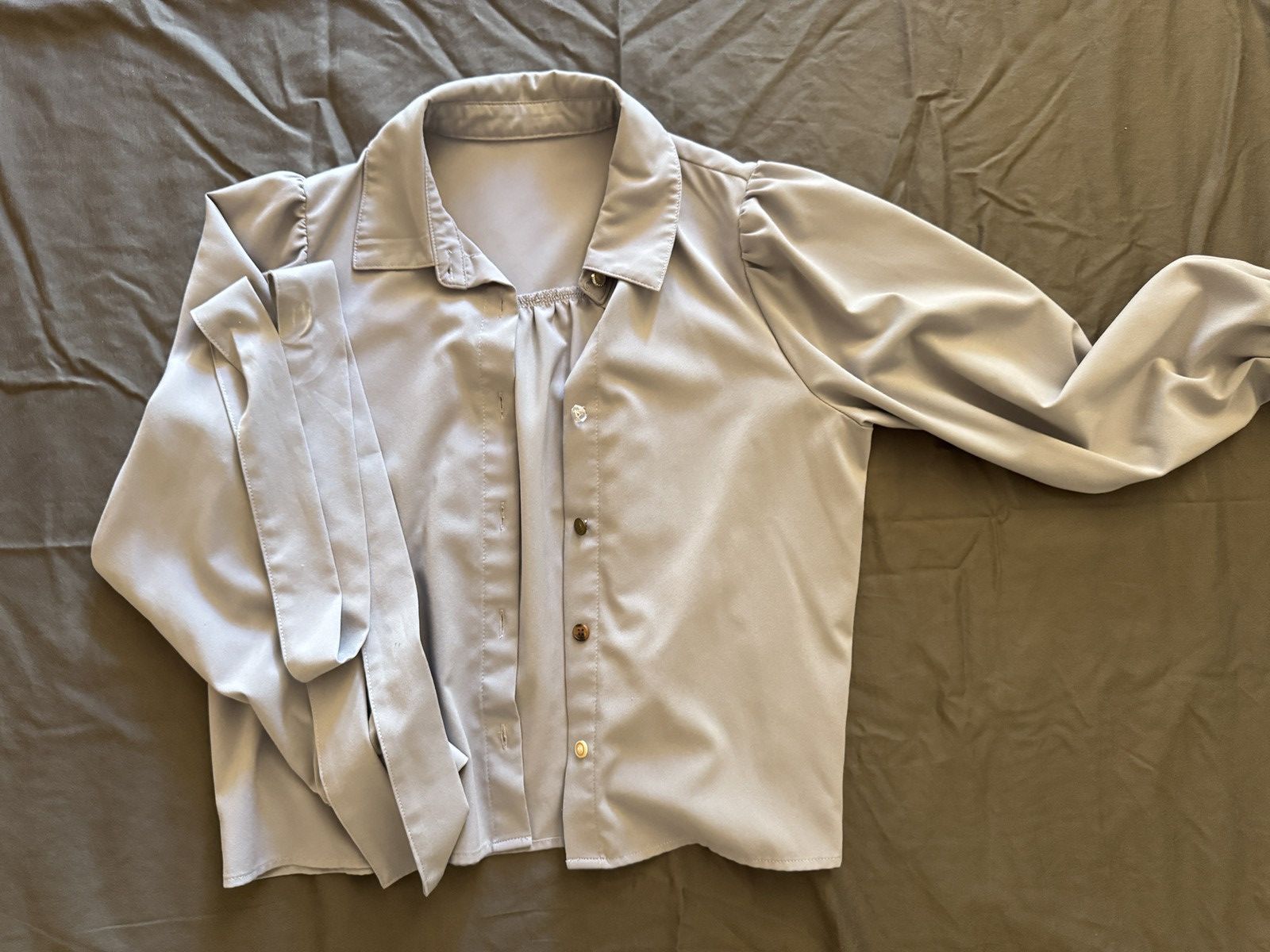 Japanese Brand GRL Women baby blue blouse with assorted buttons Size M / US 6-8 / IT 42-44 - 2 Thumbnail