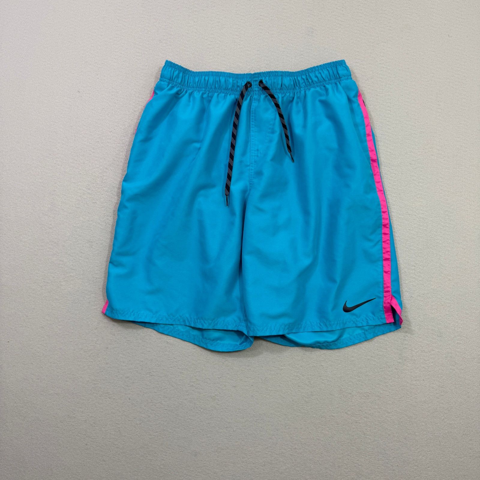 Nike Nike Swim Trunks Shorts Extra Large Blue Pink Mesh Lining Size US 35 - 1 Thumbnail