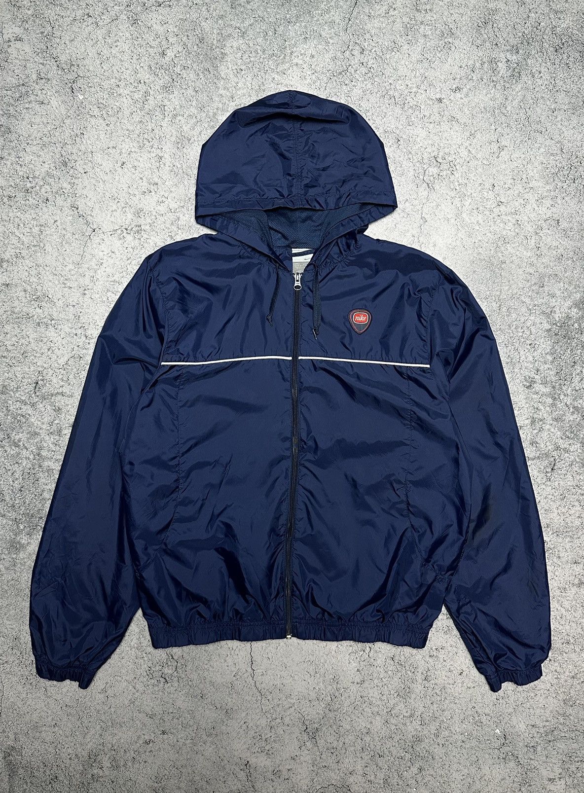 Nike Vintage Nike Nylon Zip Hooded Windbreaker Jacket Size US M / EU 48-50 / 2 - 1 Thumbnail