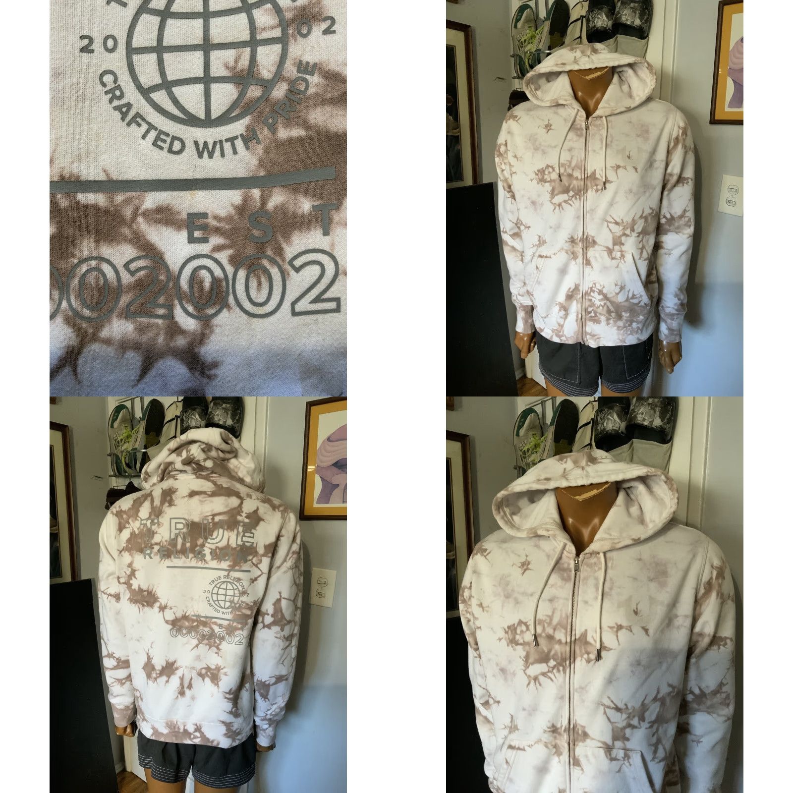 True Religion VINTAGE True Religion Tie Dye Horseshoe Full Zip Fleece Hoodie M Men XS? Size US M / EU 48-50 / 2 - 8 Thumbnail