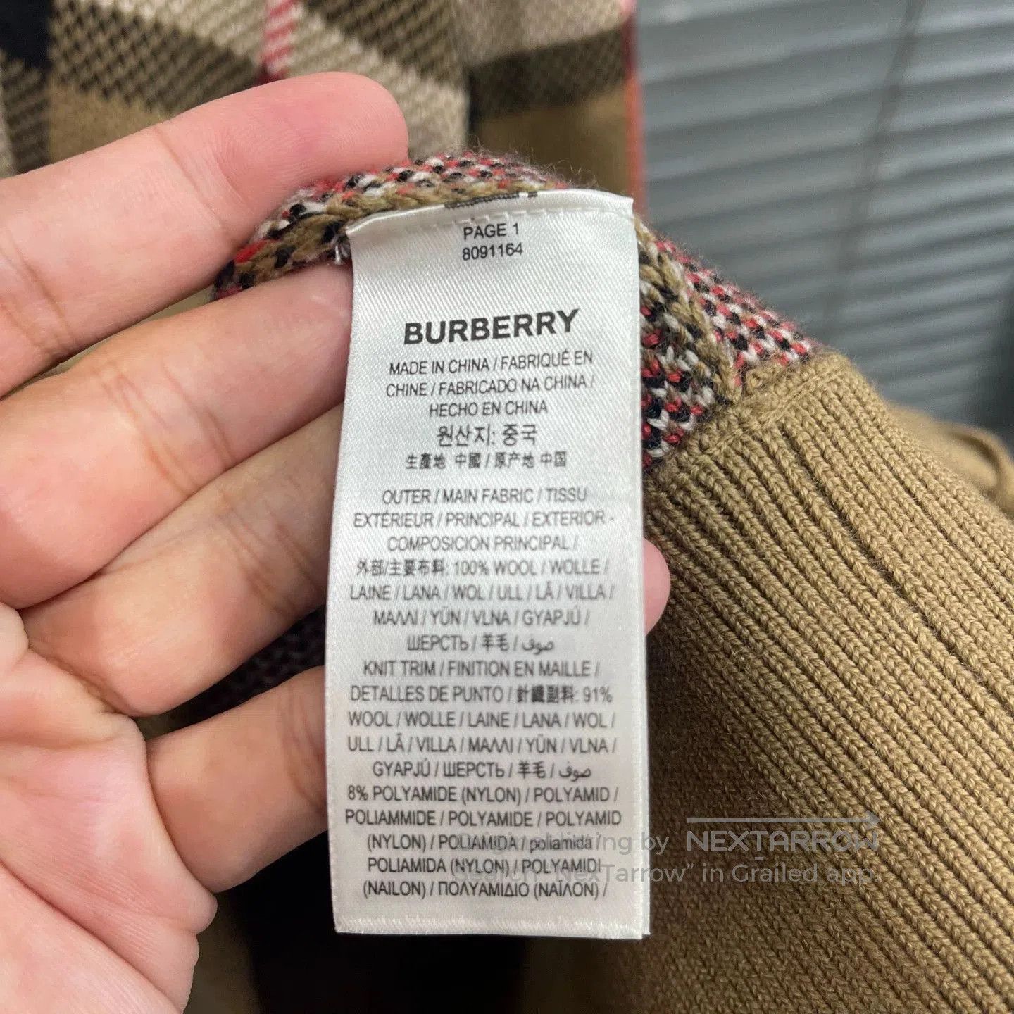 Burberry Beige Plaid Zip-Up Bomber Jacket. Size US XL / EU 56 / 4 - 4 Thumbnail
