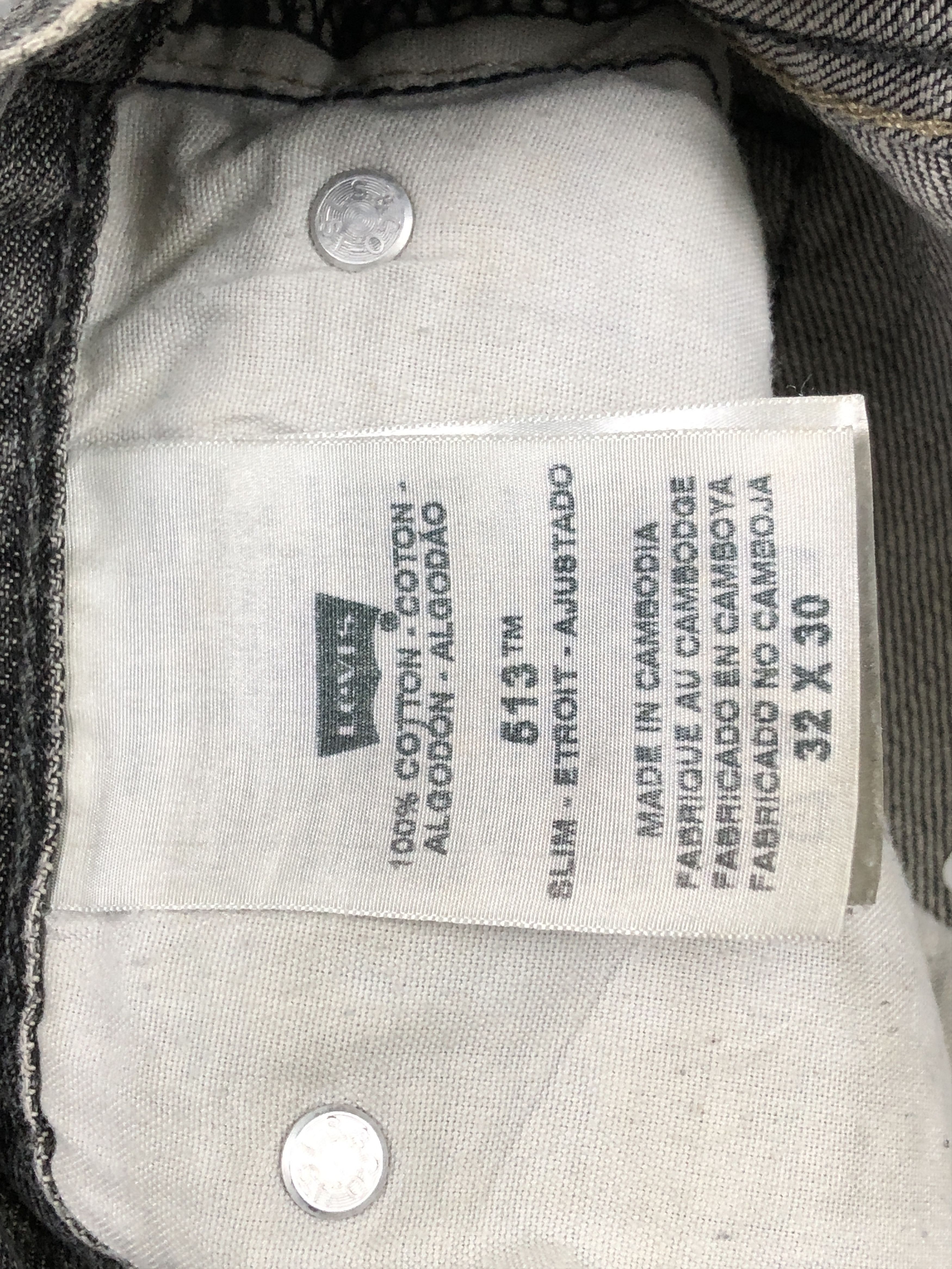 Levi's Vintage Levis 513 Slim FitnFaded Black Jeans DP2517 Size US 30 / EU 46 - 6 Thumbnail