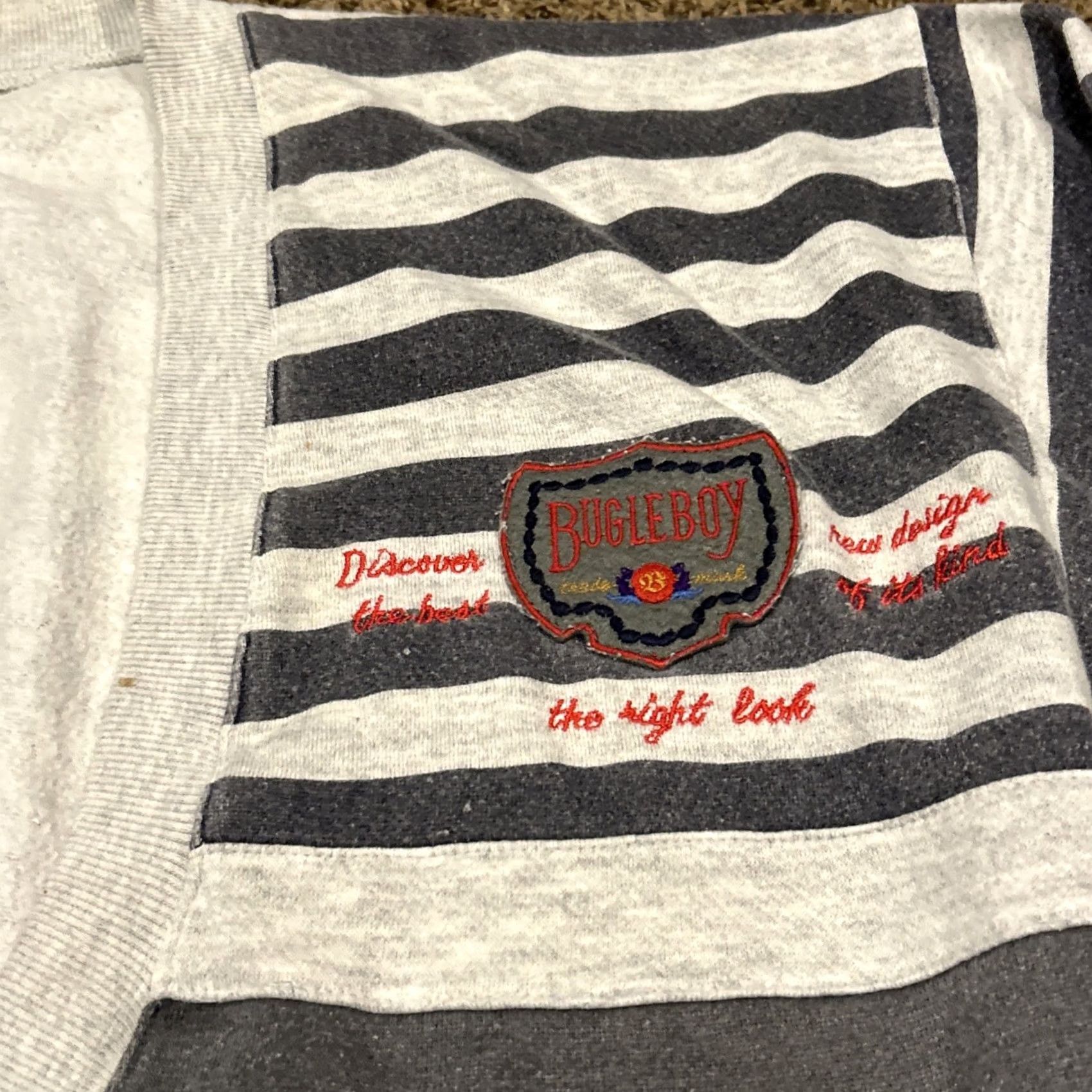 Bugle Boy VINTAGE Bugle Boy Cardigan Sweater Mens L Striped Knit V-Neck Cotton A46 Size US L / EU 52-54 / 3 - 3 Thumbnail