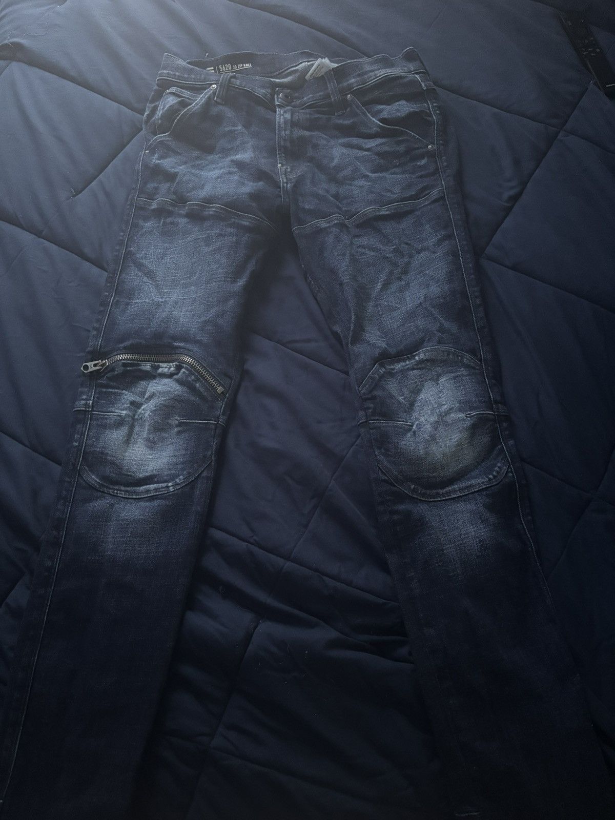 G-Star Navy blue 5620 3D ZIP KNEE Skinny Size US 32 / EU 48 - 1 Thumbnail