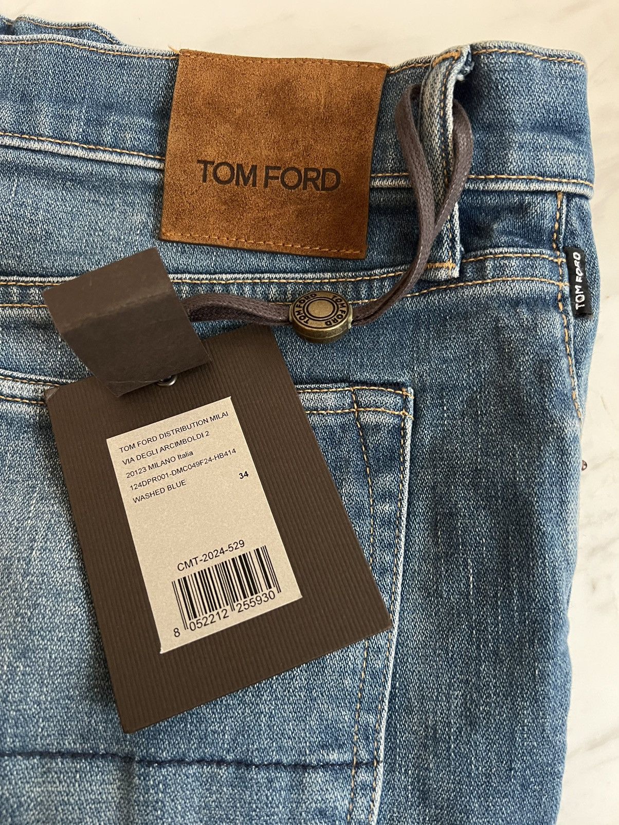 Tom Ford Tom Ford Standard Fit Whashed Blue Jean 34 98% Cotton Size US 34 / EU 50 - 8 Thumbnail