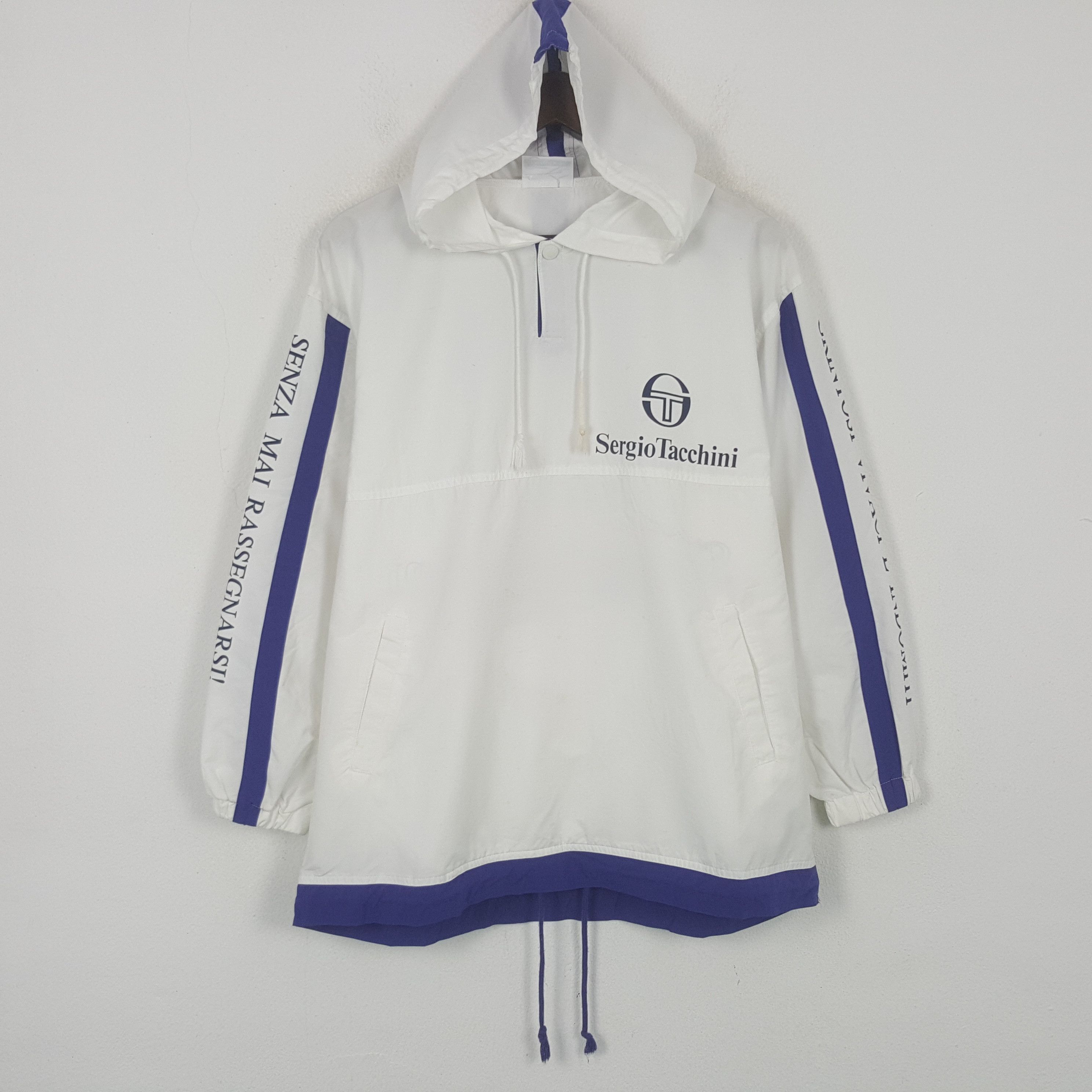 Sergio Tacchini Vintage Sergio Tacchini Windbreaker Jacket Hoodie Size US M / EU 48-50 / 2 - 3 Thumbnail