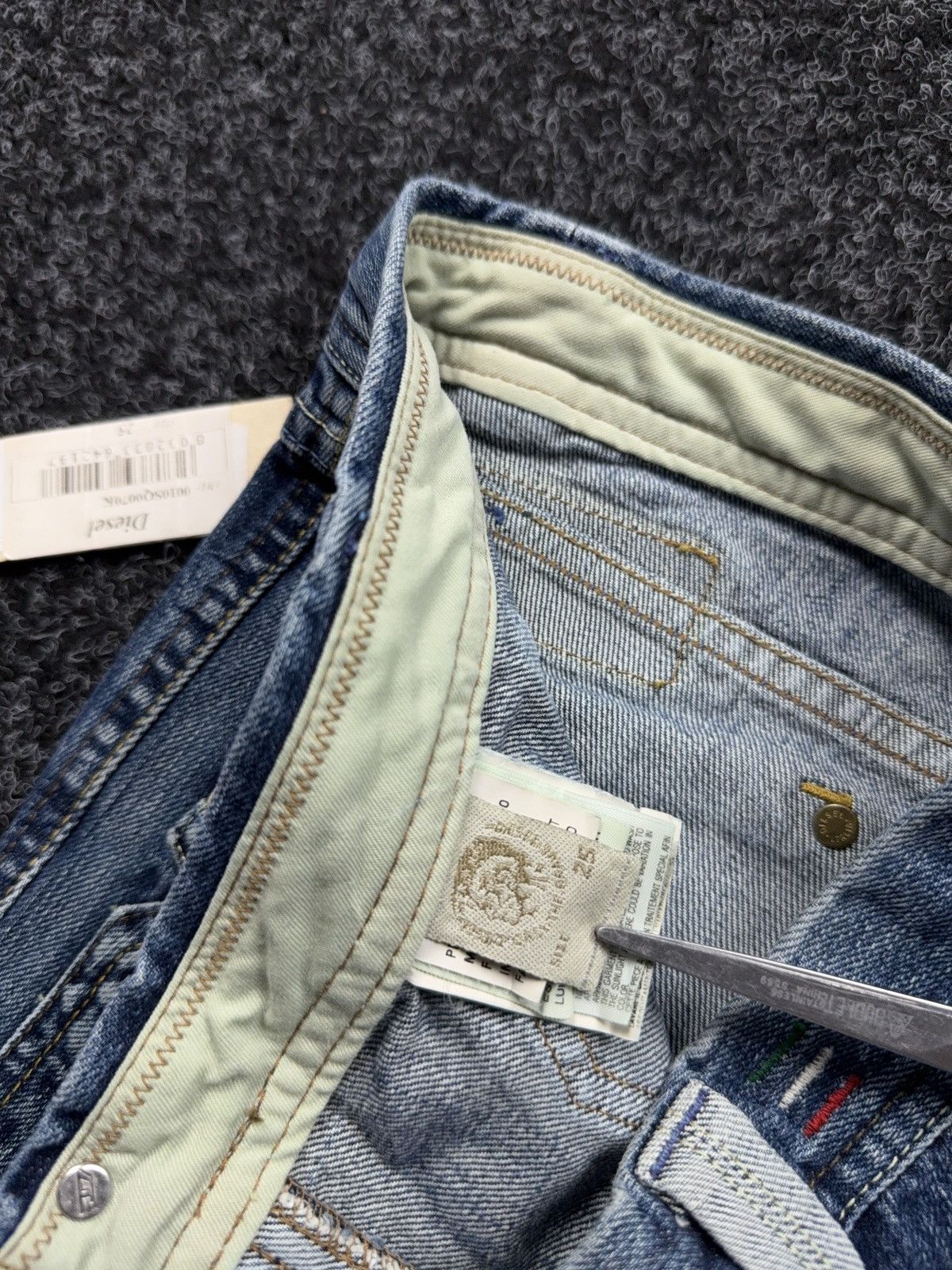 Diesel NWT Luxury 00s Diesel Junnie Low Rise Retro Rock Jeans Y2K Size 25" / US 0 / IT 36 - 11 Thumbnail
