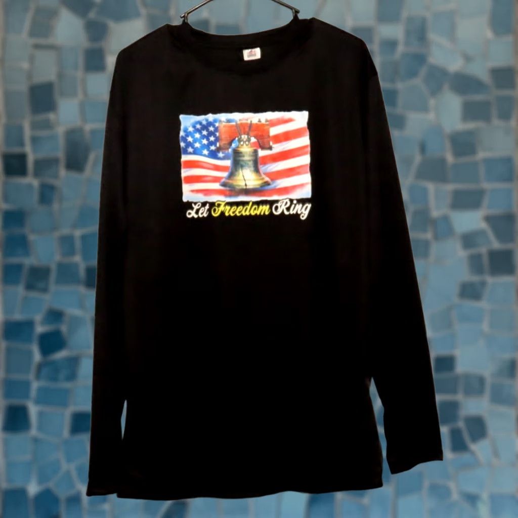 Vintage Armored Sportswear Let Freedom Ring Graphic Long Sleeve Shirt Mens L Black NWOT Size US L / EU 52-54 / 3 - 1 Thumbnail