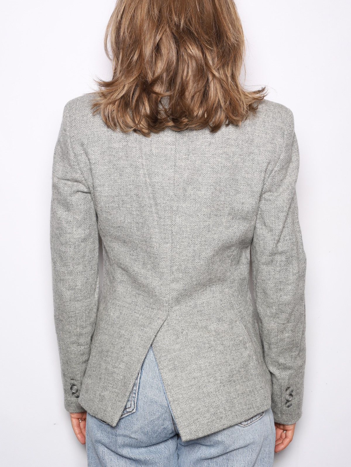 Johnstons Of Elgin Johnstons of Elgin Scotland Wool England Blazer Jacket Gray Size S / US 4 / IT 40 - 3 Thumbnail