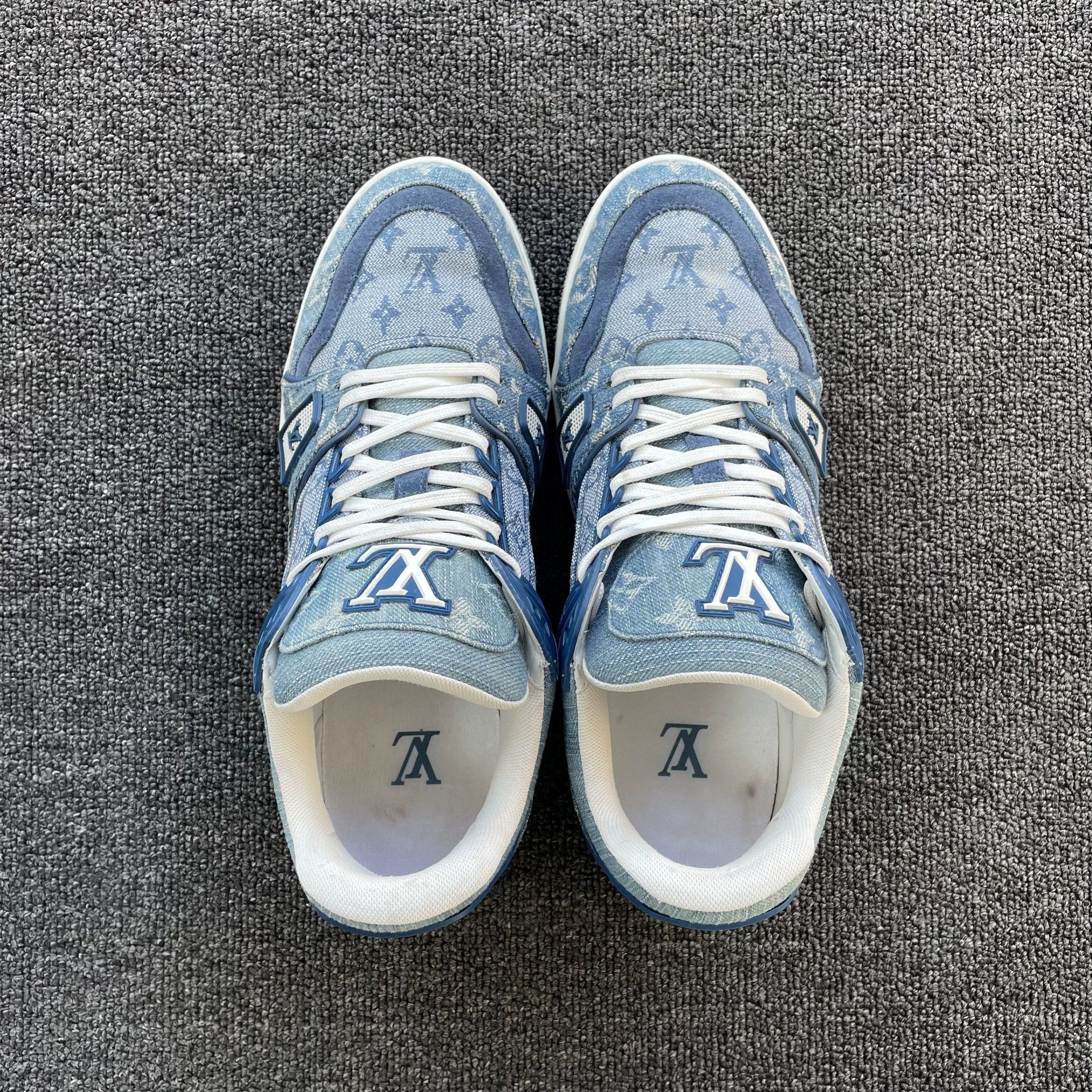 Louis Vuitton LOUIS VUITTON Denim Low Top Trainer Men's Blue 42 Size US 9 / EU 42 - 3 Thumbnail