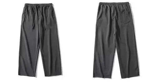 Japanese Brand 20AW Indigo Union Japan Dark Grey Straight Legs Sweatpants Size US 31 - 2 Thumbnail